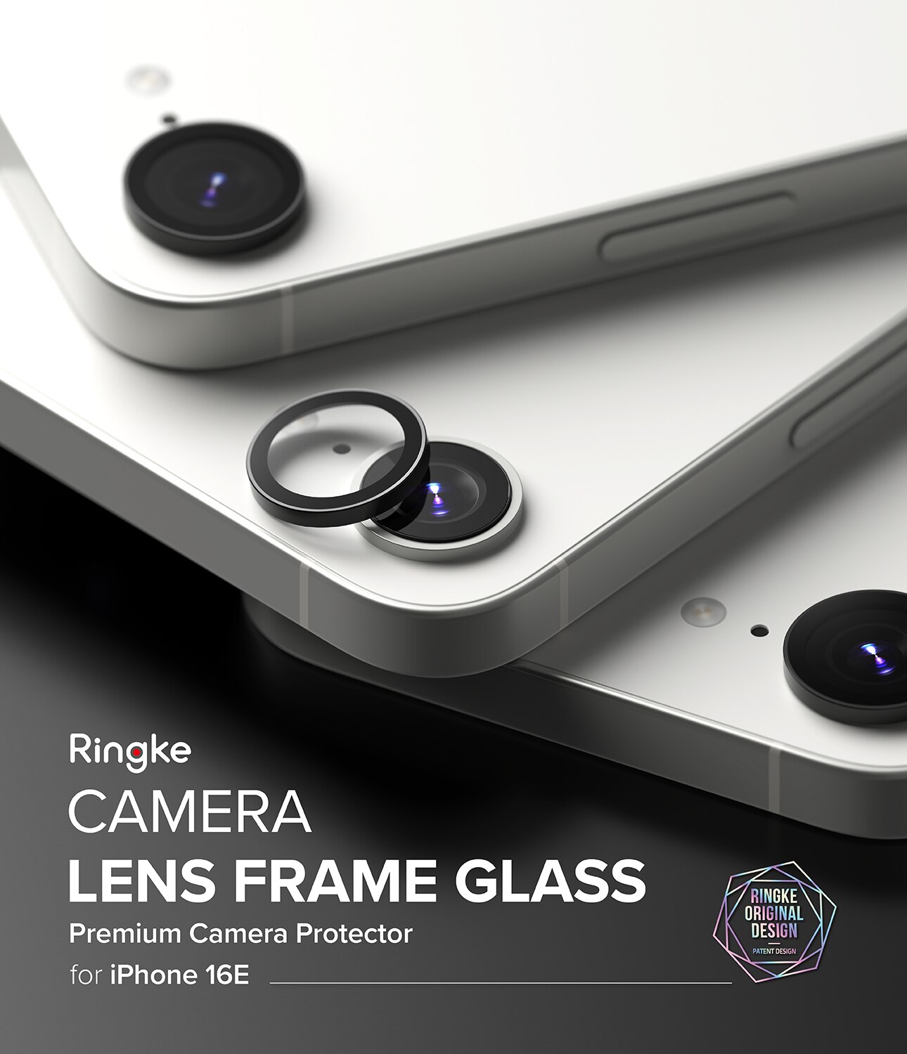 Camera Lens Frame Glass (2 piezas) iPhone 16e Black