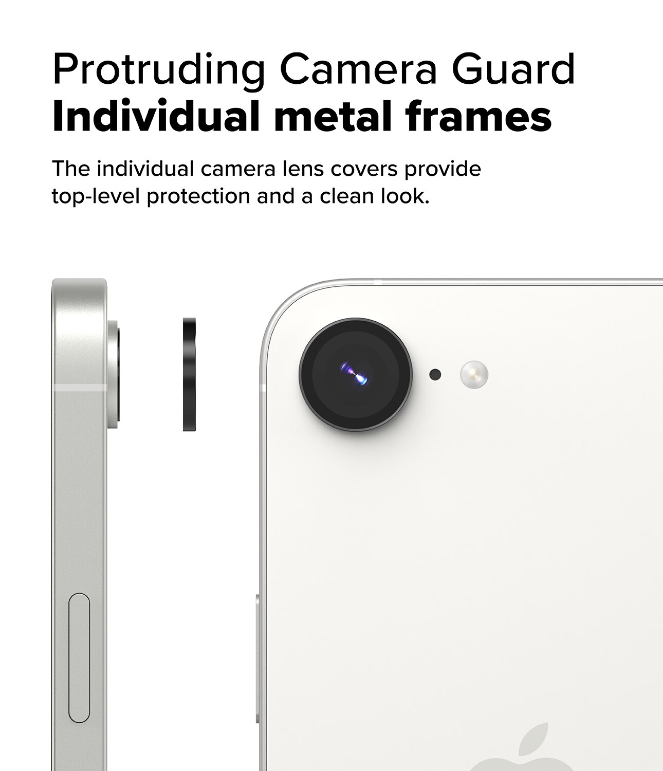 Camera Lens Frame Glass (2 piezas) iPhone 16e Black