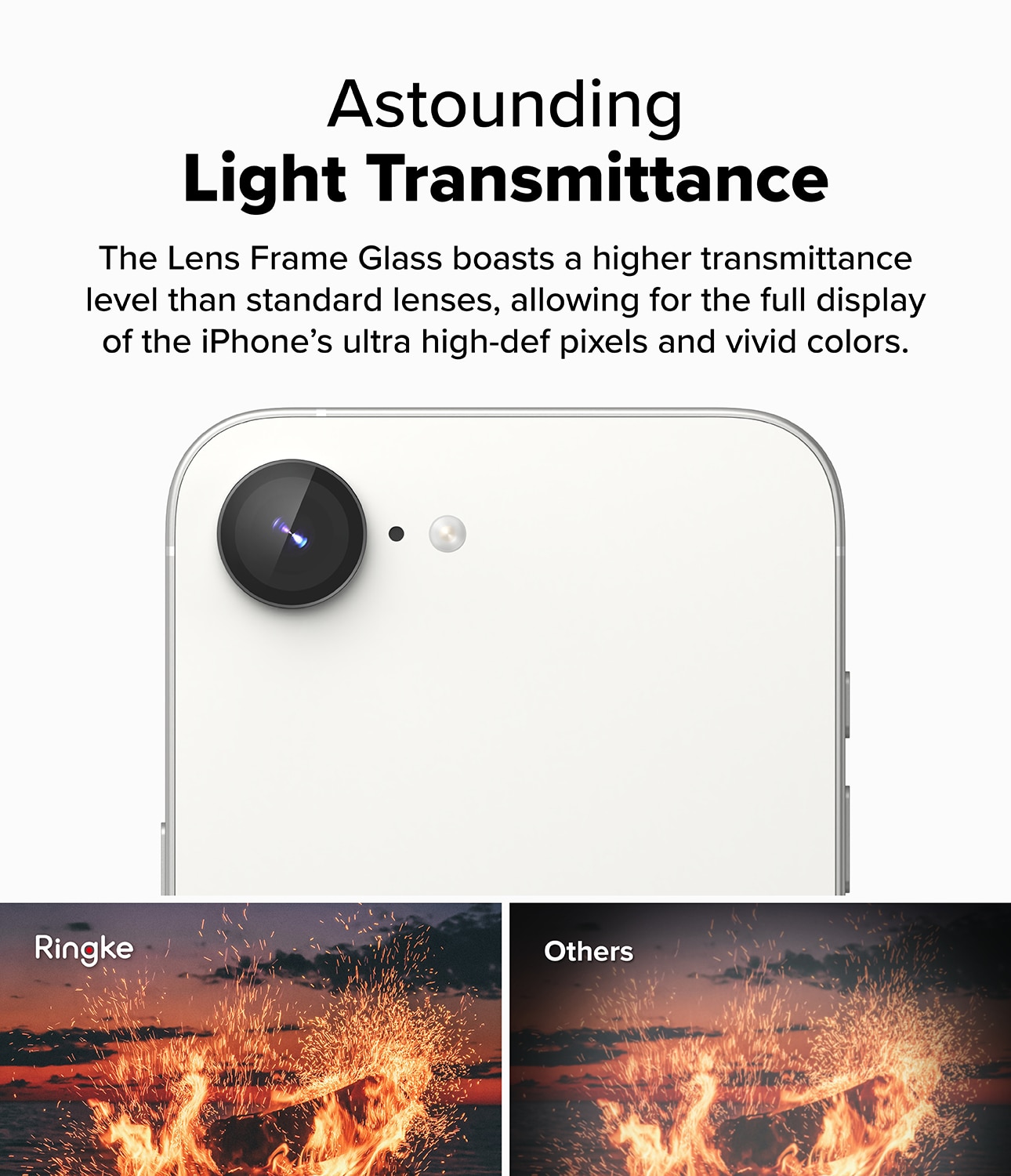 Camera Lens Frame Glass (2 piezas) iPhone 16e Black