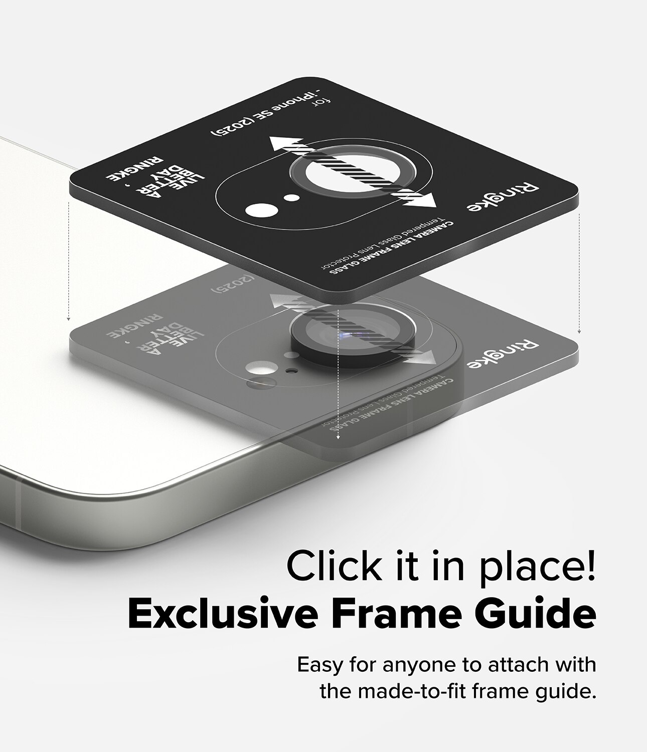Camera Lens Frame Glass (2 piezas) iPhone 16e Black