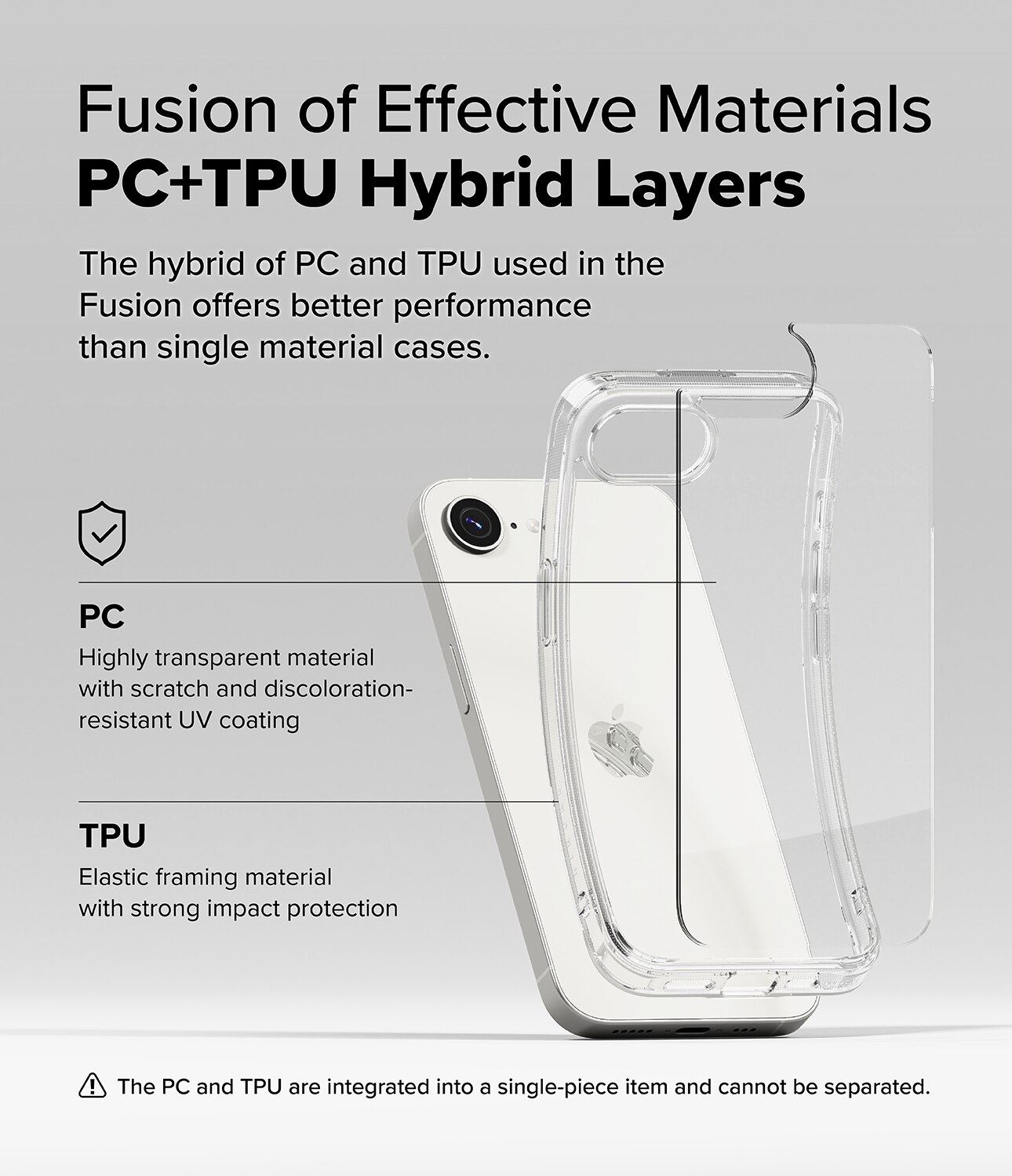 Funda Fusion iPhone 16e Clear