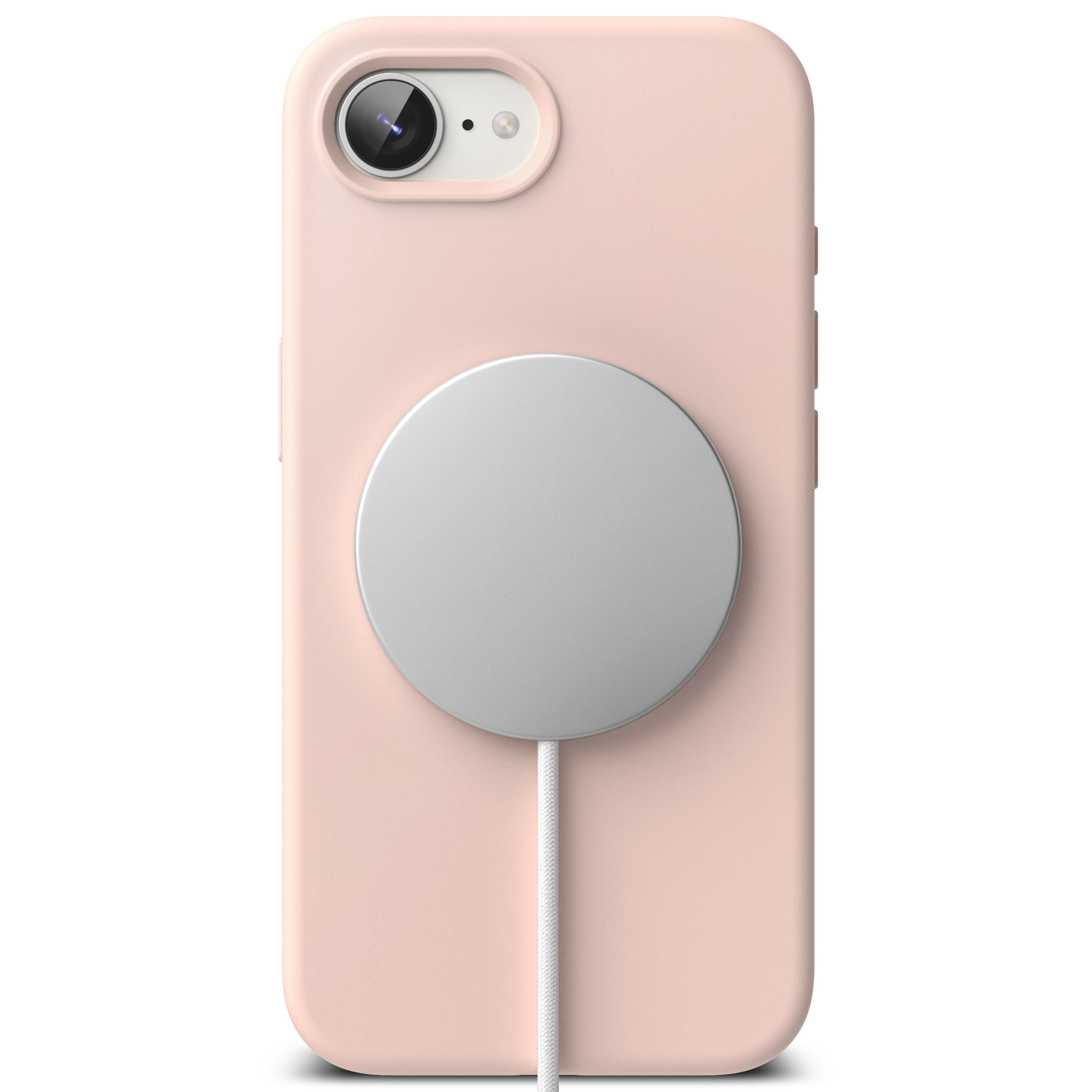 Silicone Magnetic Funda iPhone 16e Pink Sand