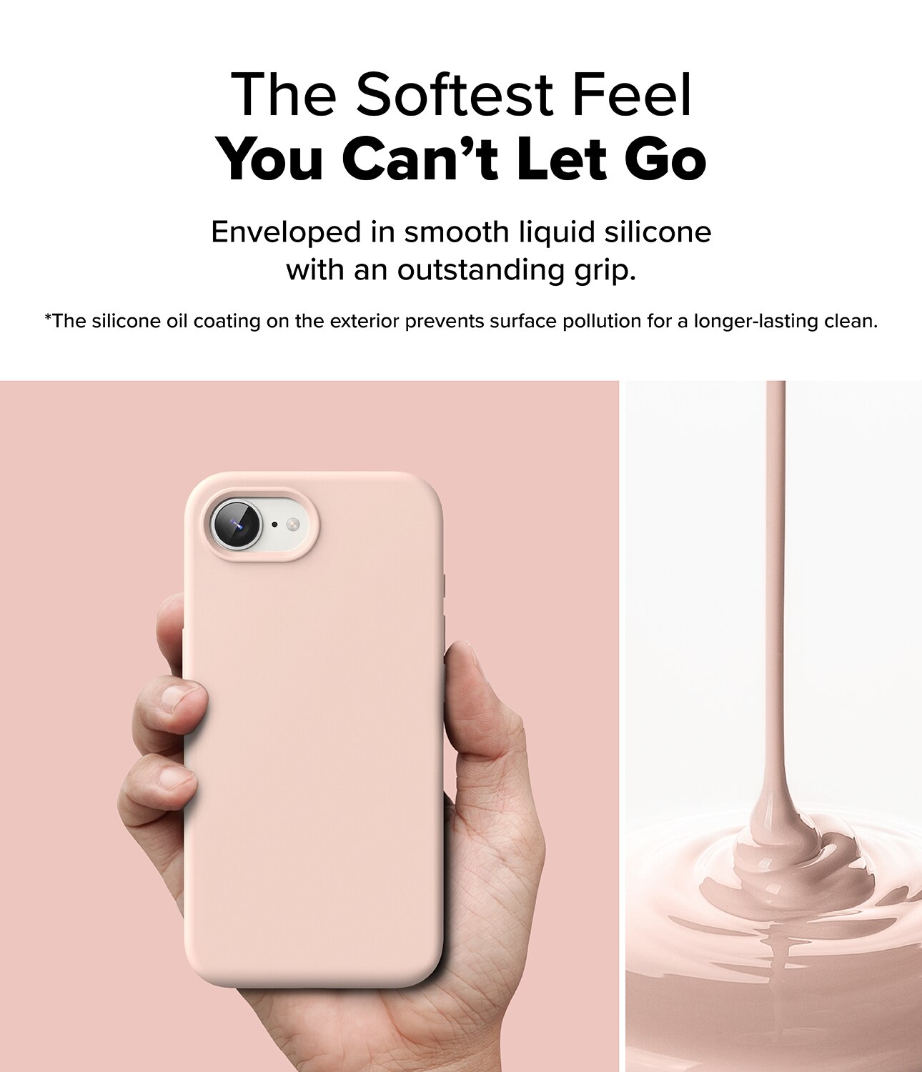 Silicone Magnetic Funda iPhone 16e Pink Sand