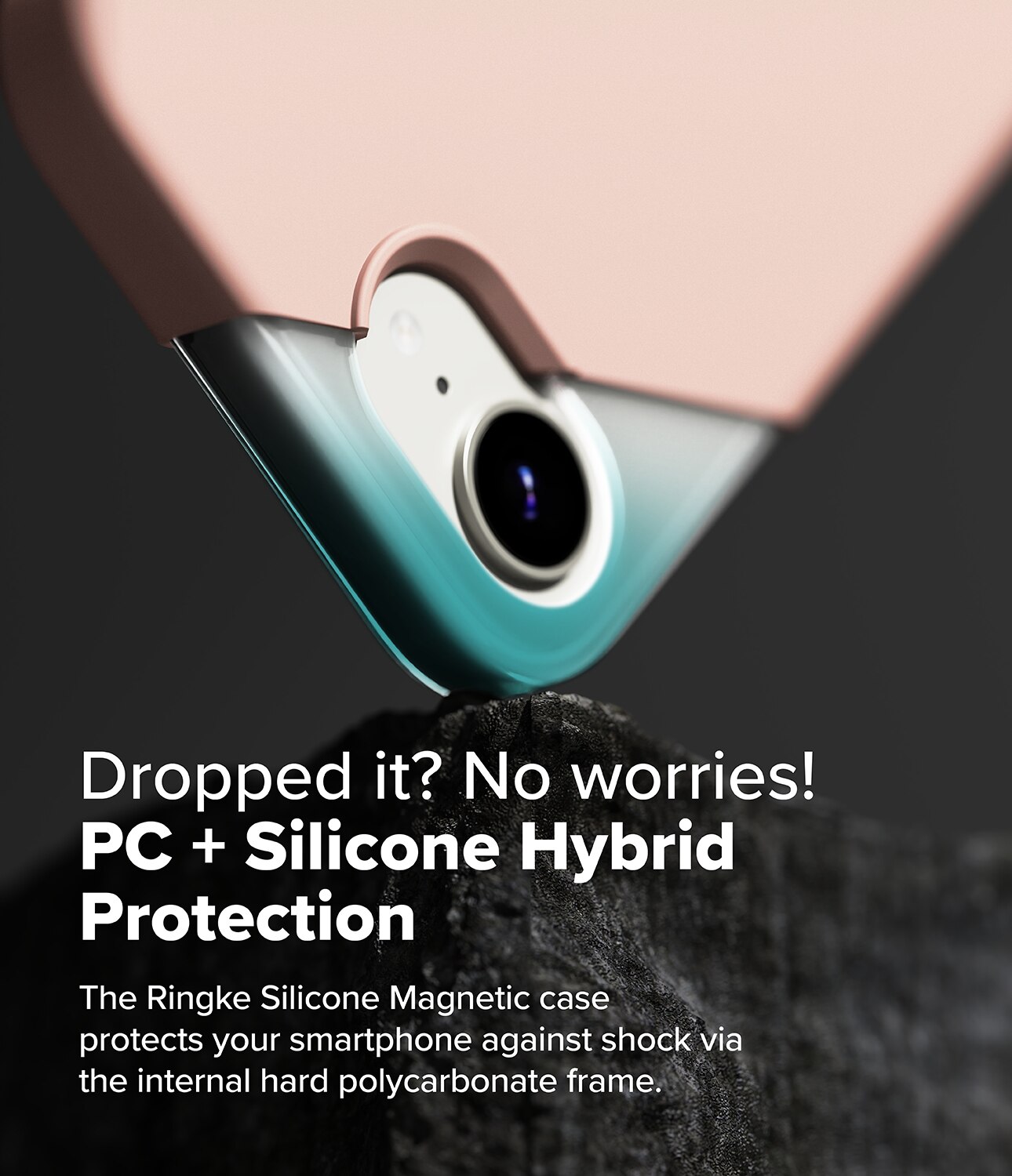 Silicone Magnetic Funda iPhone 16e Pink Sand