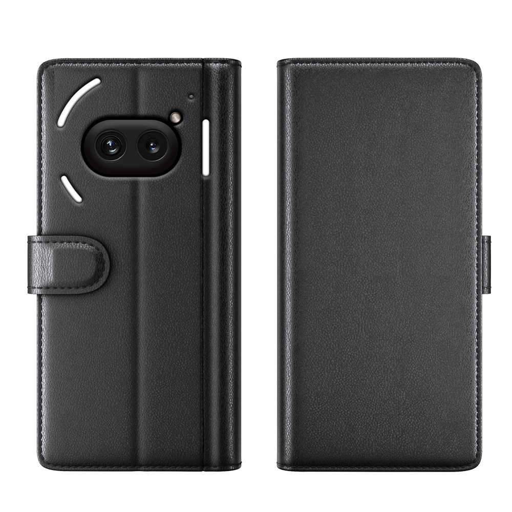 Funda de cuero genuino Nothing Phone 2a, Negro