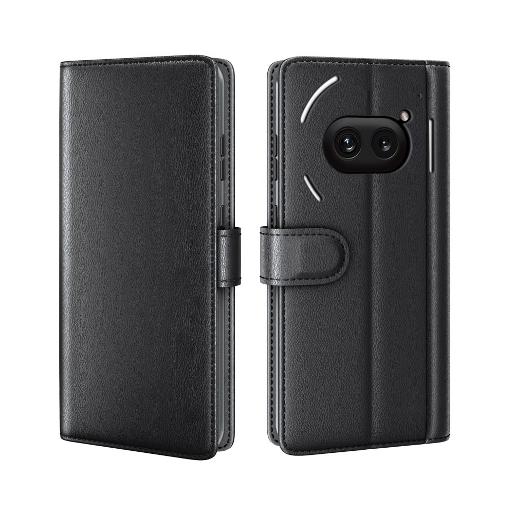 Funda de cuero genuino Nothing Phone 2a, negro