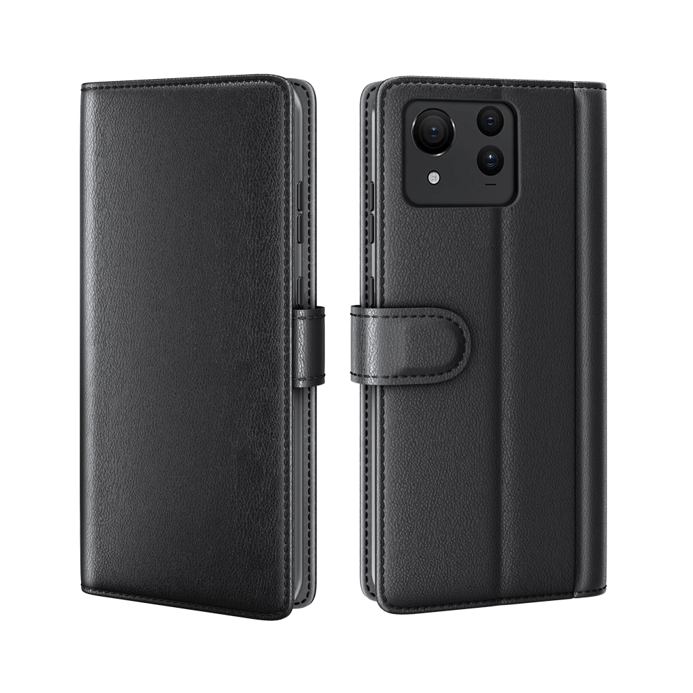 Funda de cuero genuino Asus Zenfone 11 Ultra, Negro