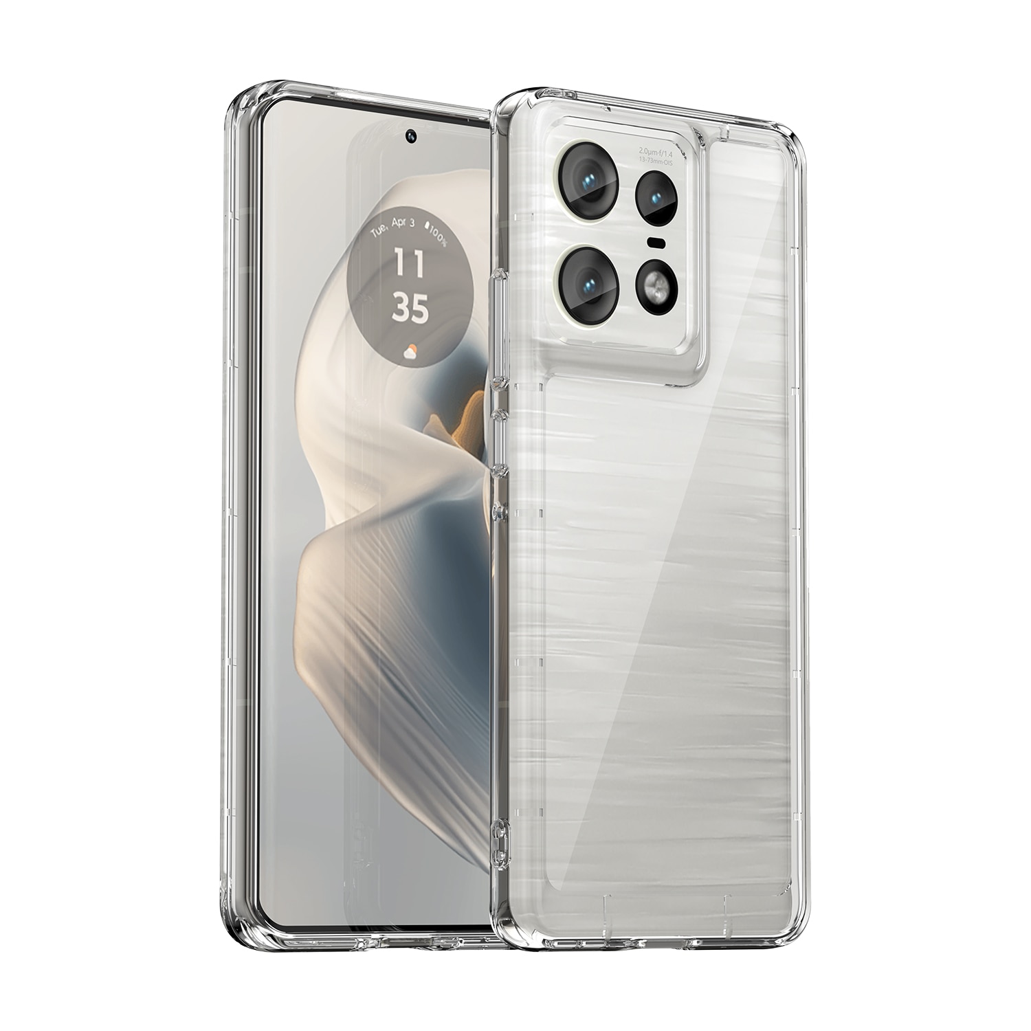 Funda híbrida para Motorola Edge 50 Pro transparente