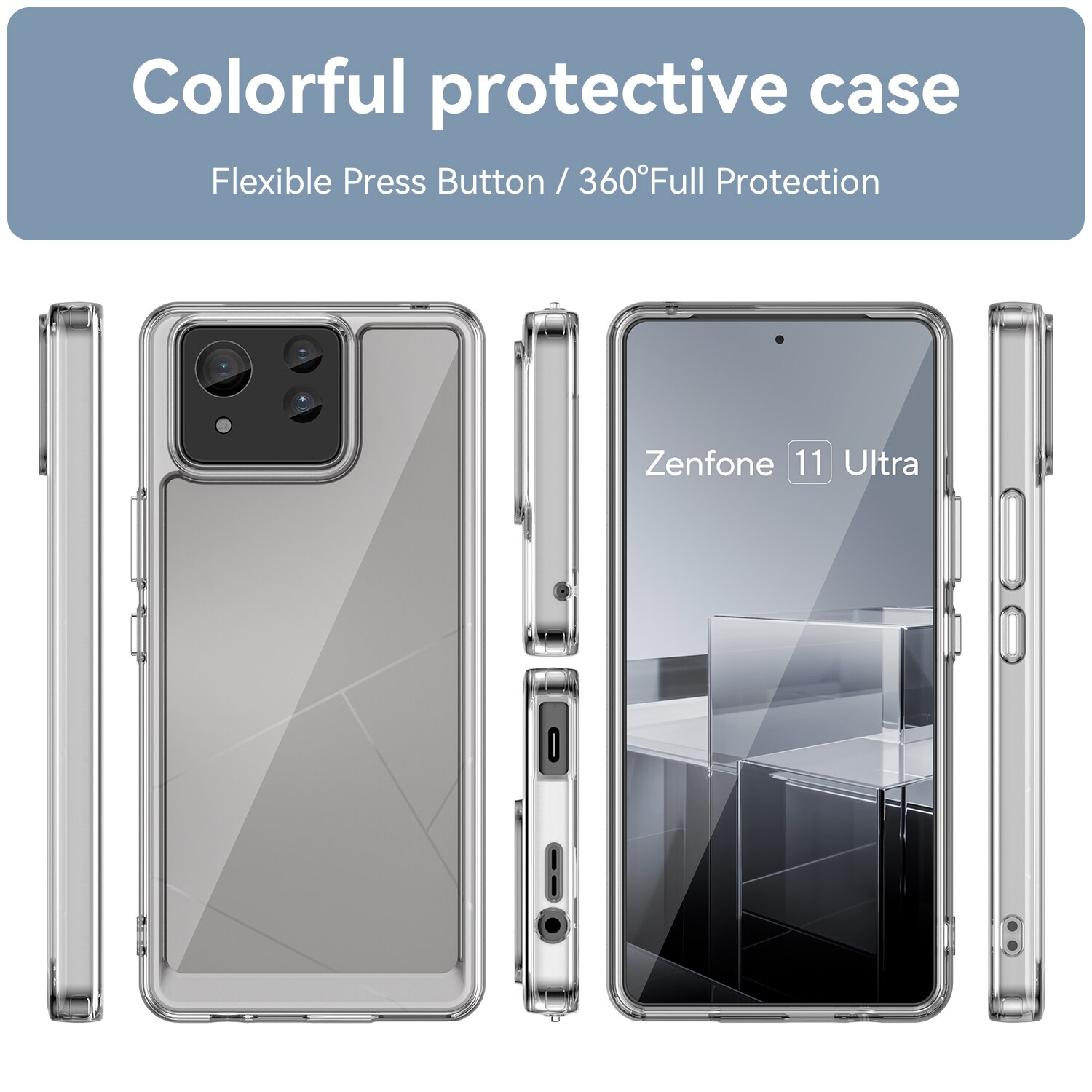 Funda Híbrida Crystal Hybrid Asus Zenfone 11 Ultra transparente