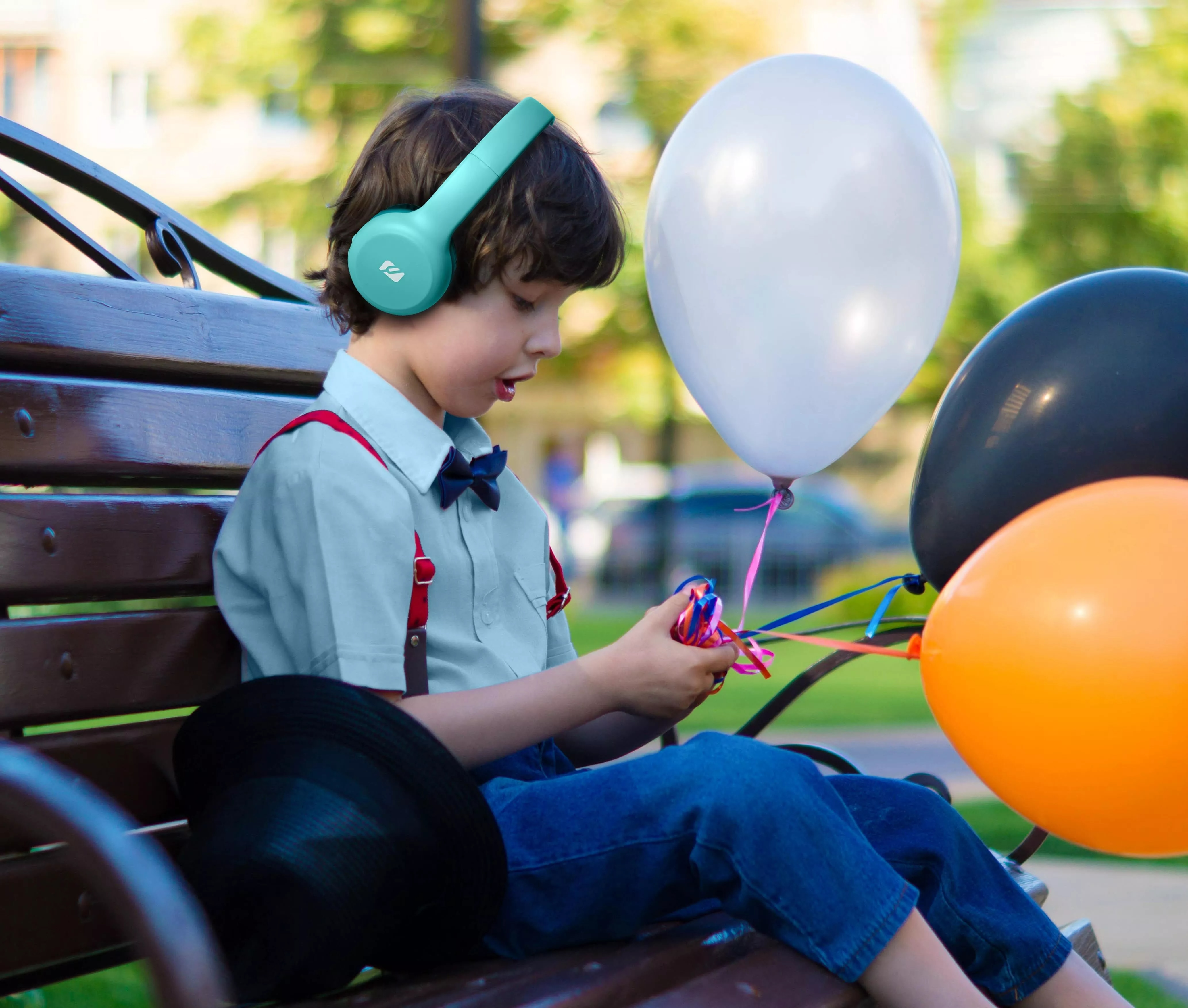 Auriculares Bluetooth On-Ear Wireless para niños, azul