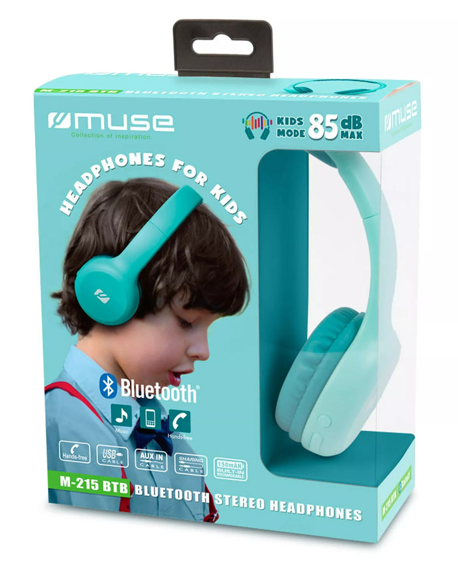 Auriculares Bluetooth On-Ear Wireless para niños, azul
