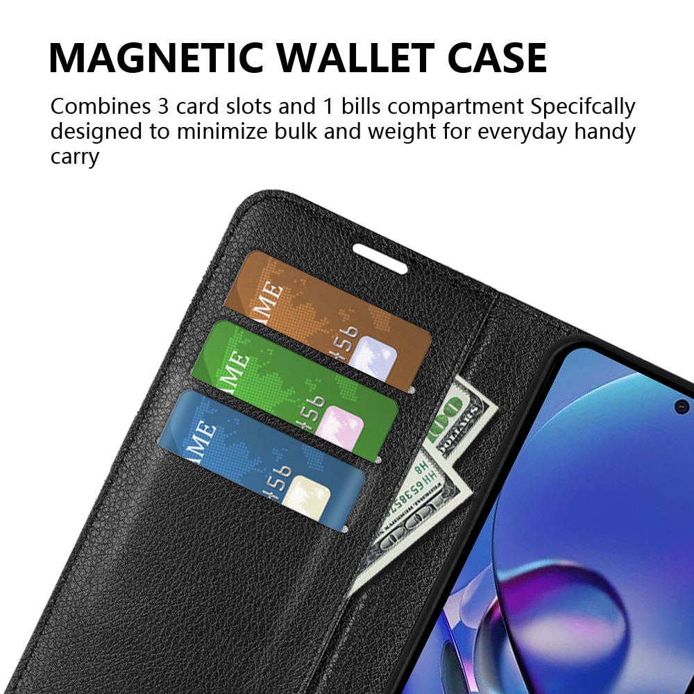 Funda cartera Motorola Moto G54 Negro