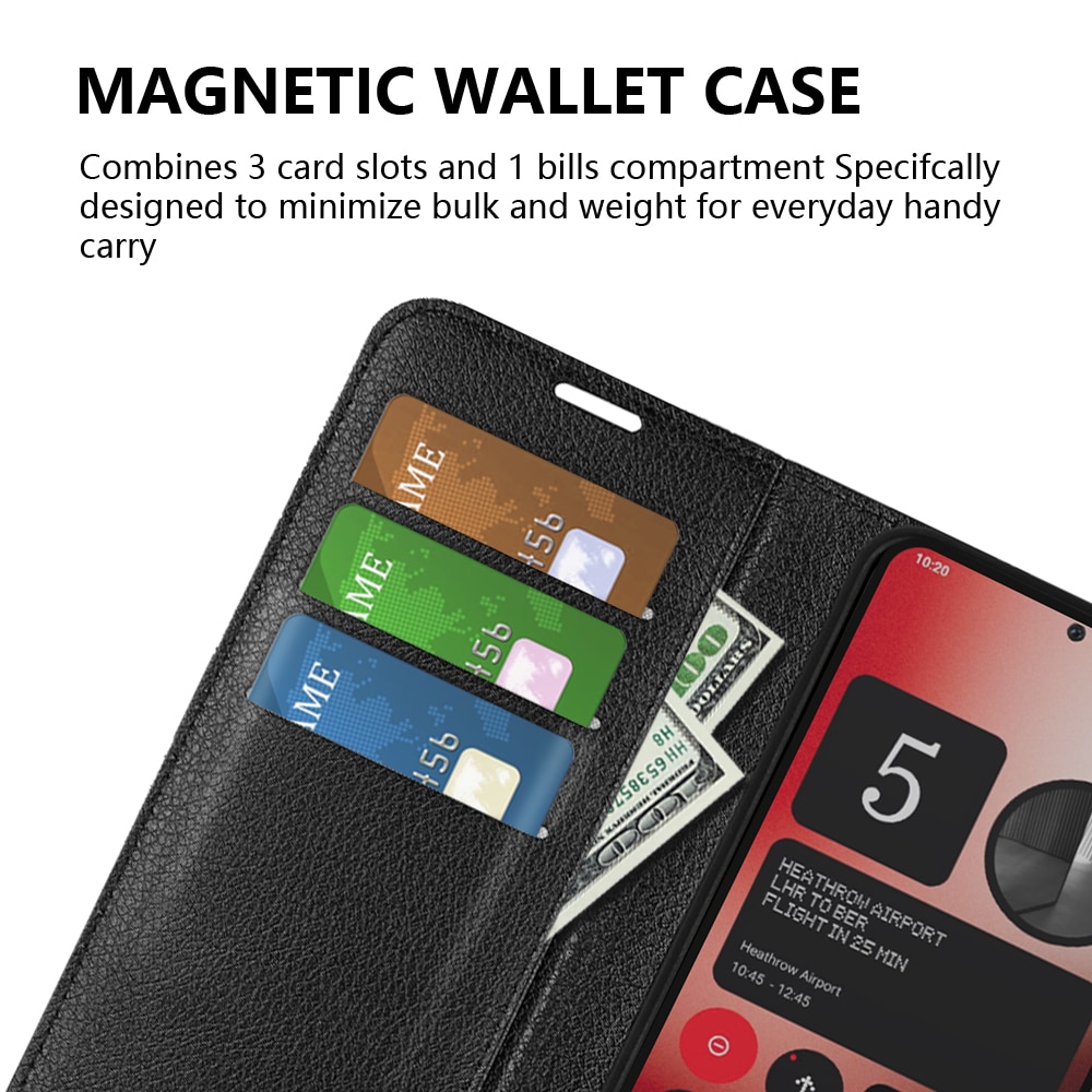 Funda cartera Nothing Phone 2a Negro