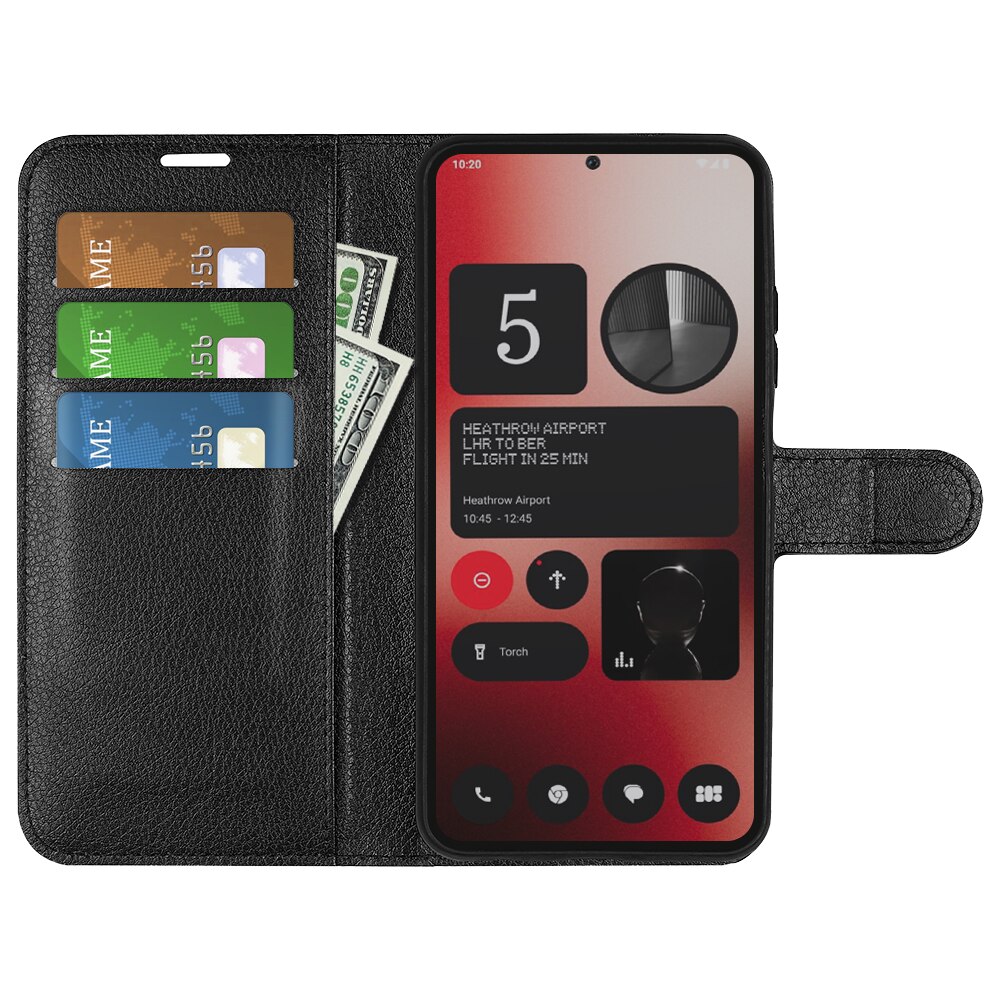 Funda cartera Nothing Phone 2a Negro
