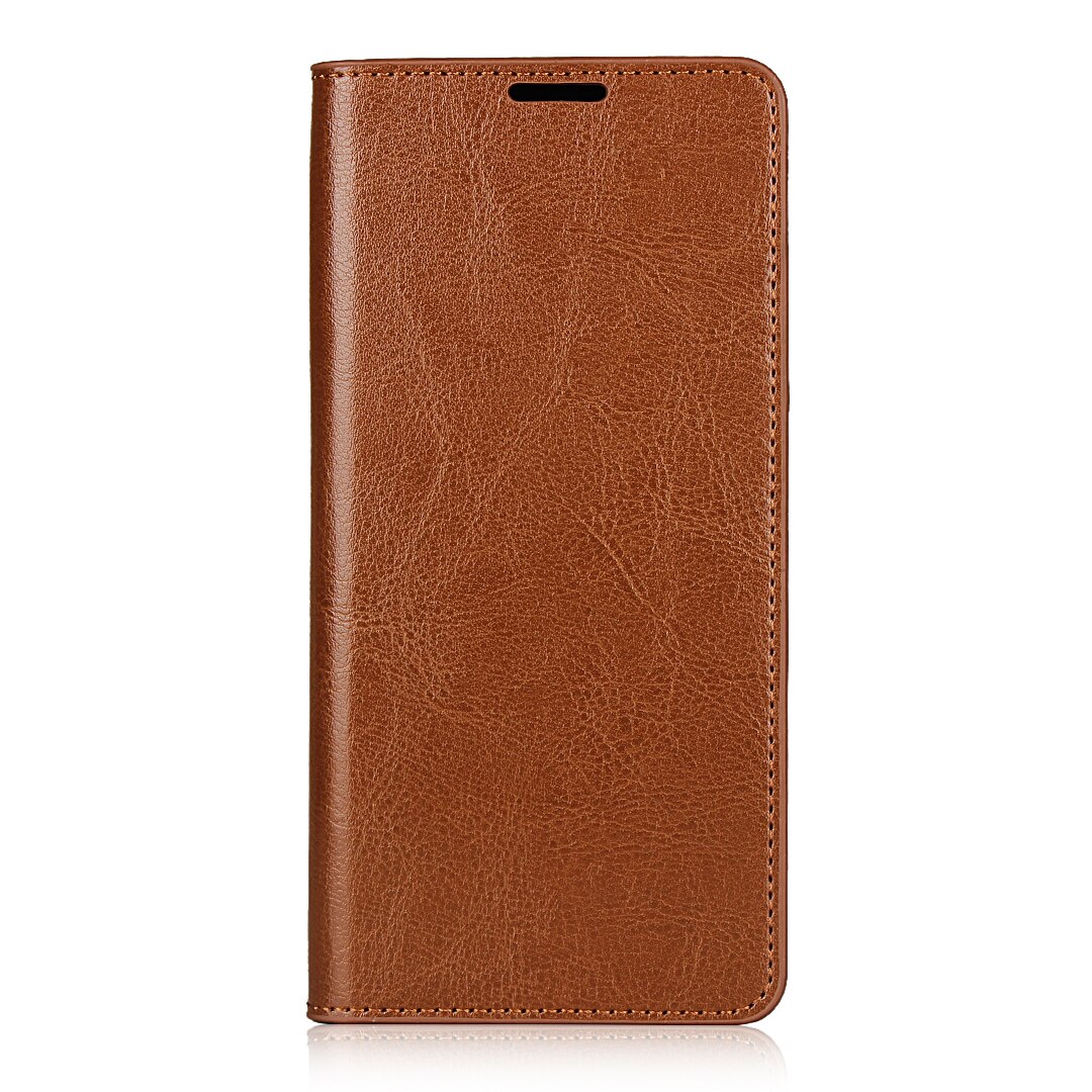 Funda cartera de cuero genuino Samsung Galaxy S20 FE Marrón