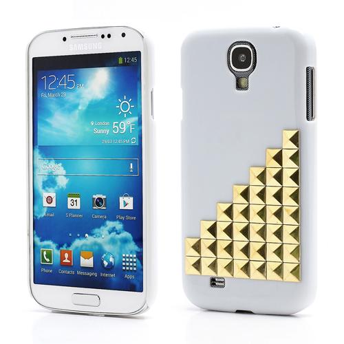 Funda con remaches Samsung Galaxy S4 Blanco y dorado