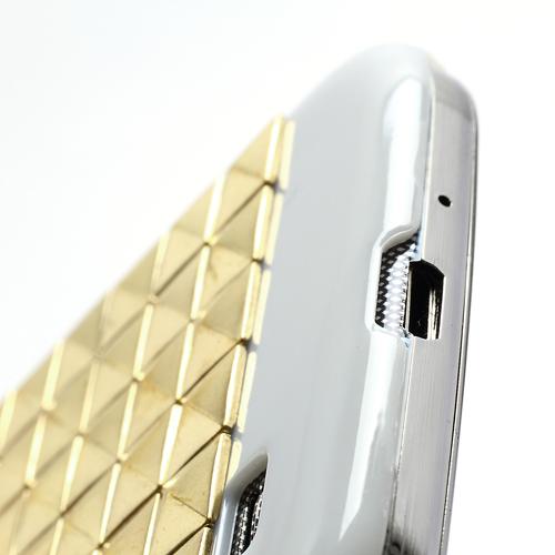 Funda con remaches Samsung Galaxy S4 Blanco y dorado