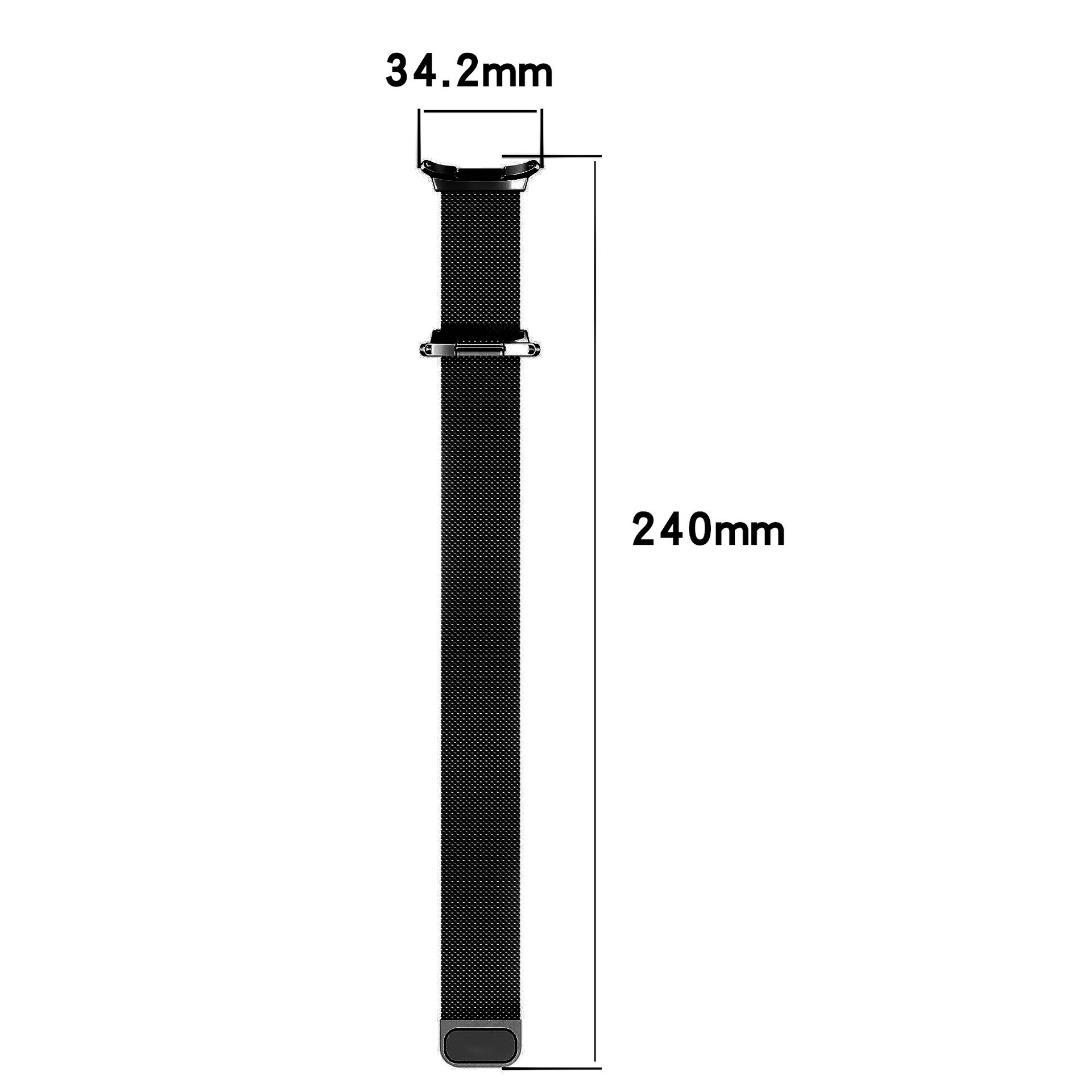 Pulsera milanesa para Samsung Galaxy Watch Ultra 47mm, Negro