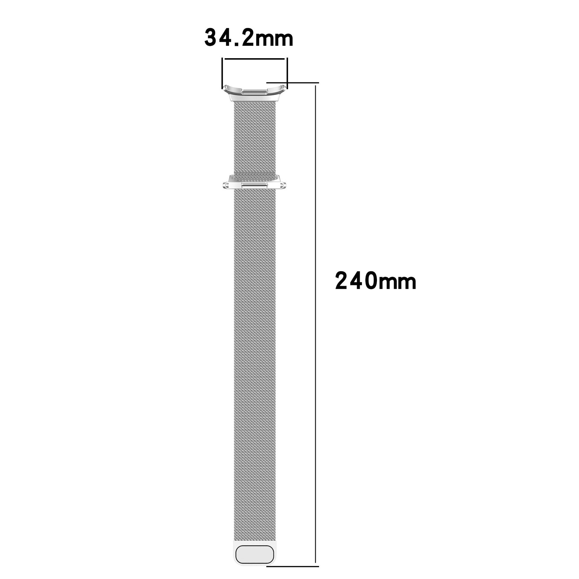 Pulsera milanesa para Samsung Galaxy Watch Ultra 47mm, Plata