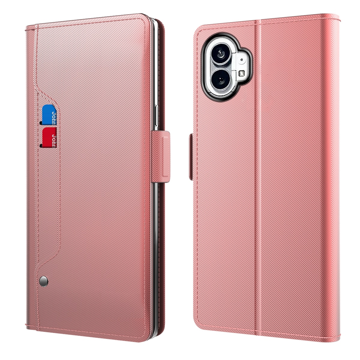 Funda con solapa Espejo Nothing Phone 1 Pink Gold