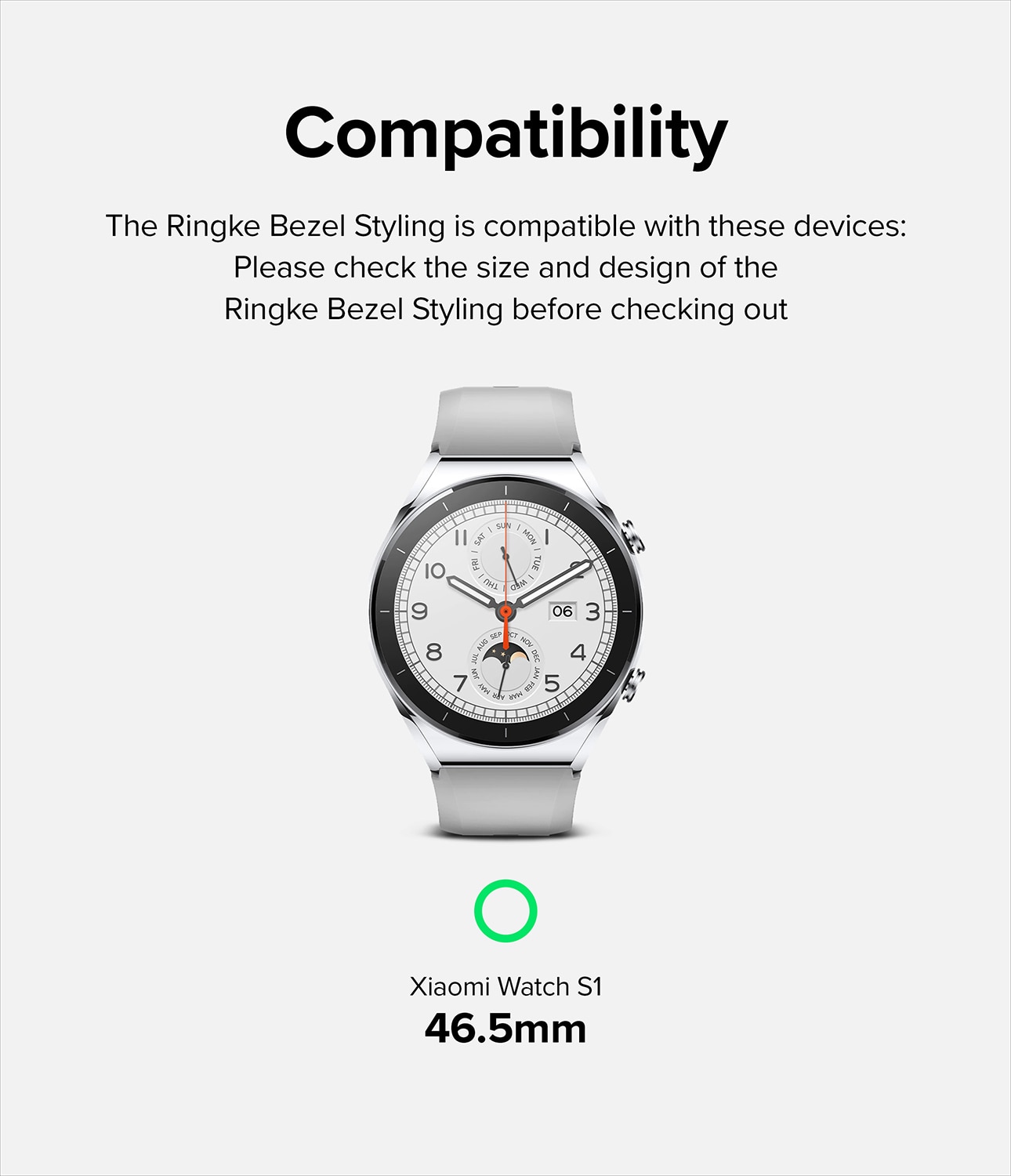 Bezel Styling Xiaomi Watch S1 Plata