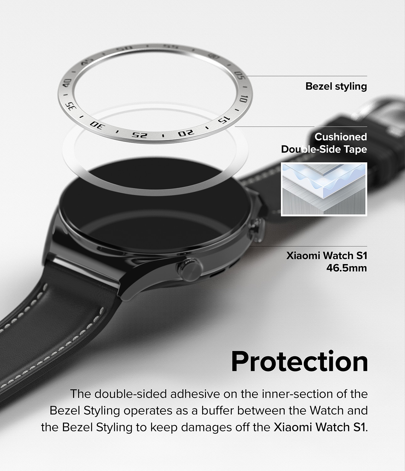 Bezel Styling Xiaomi Watch S1 Plata