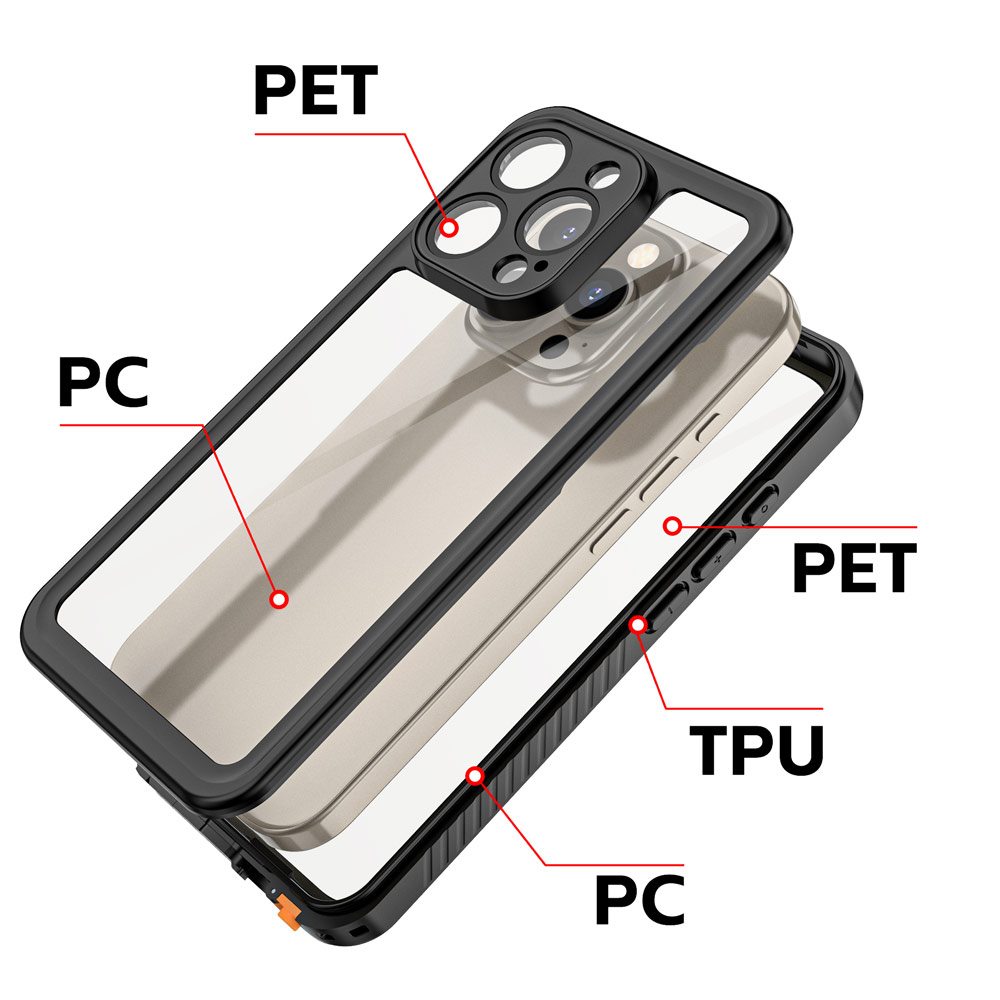 Funda MX Waterproof iPhone 16 Pro Black