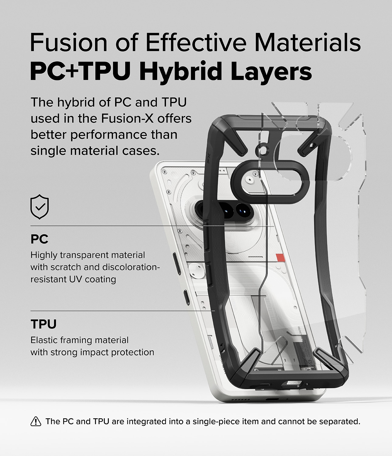 Funda Fusion X Nothing Phone 3a Negro