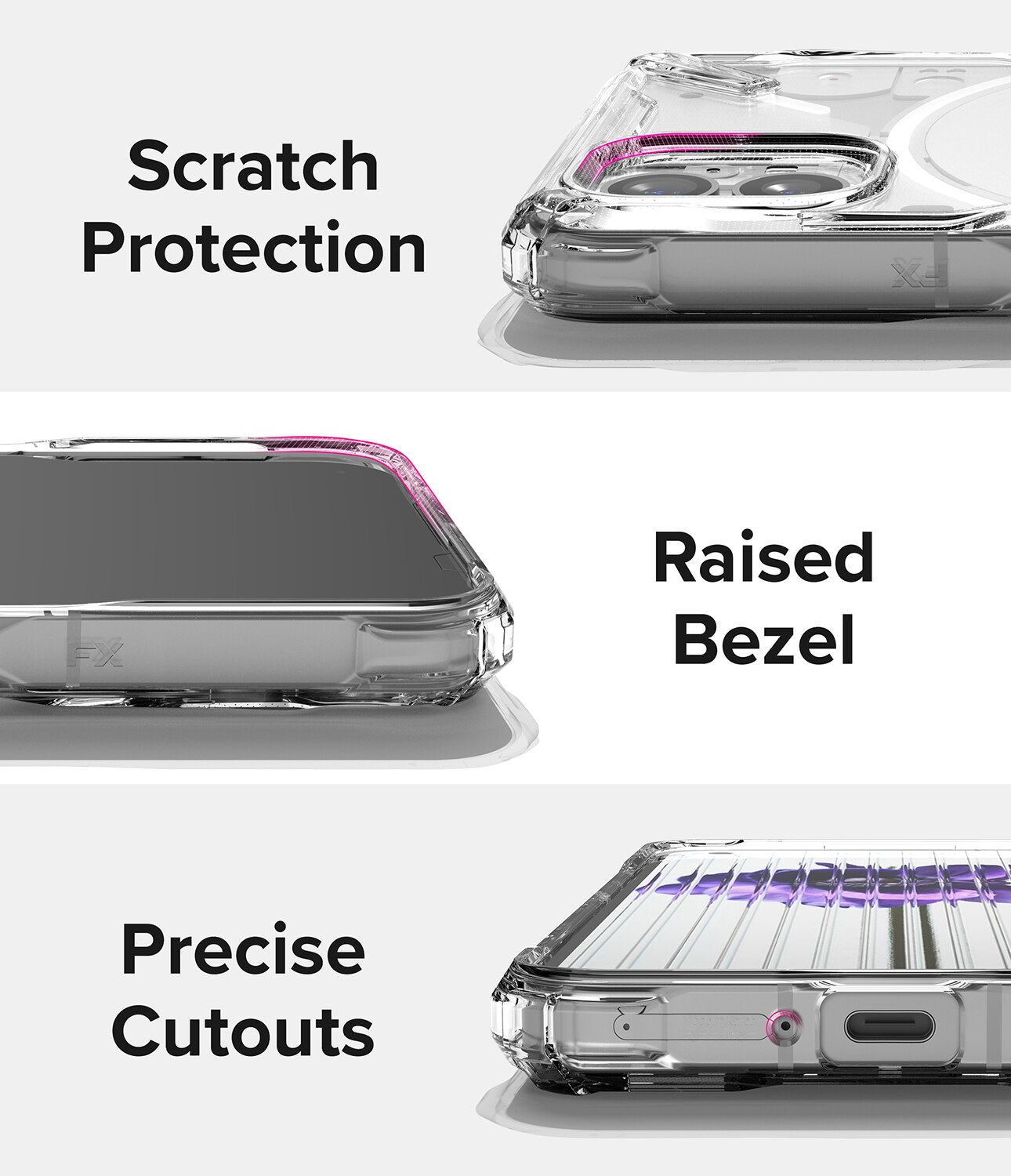 Funda Fusion X Nothing Phone 1 Transparente