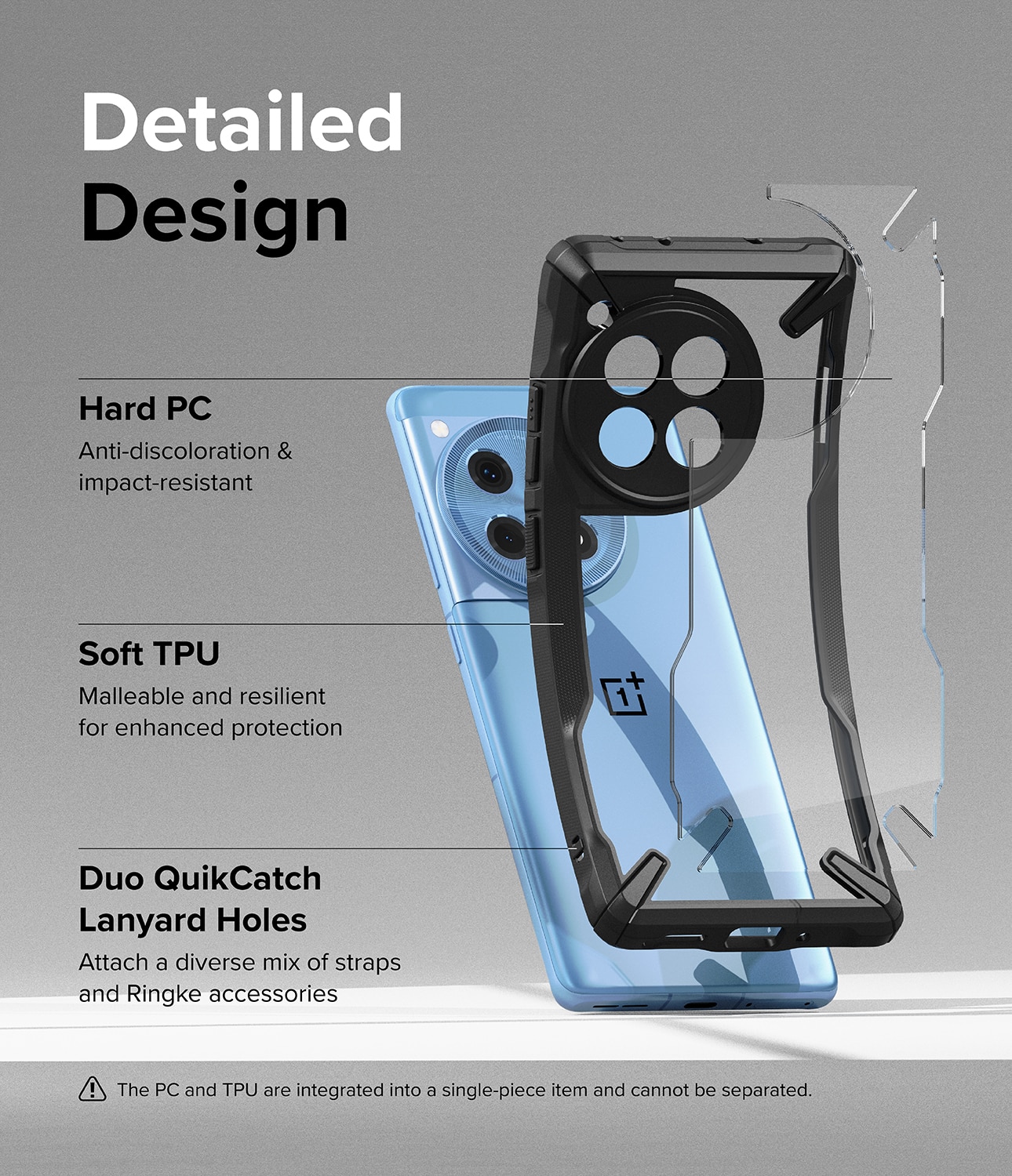 Funda Fusion X  OnePlus 12R Negro