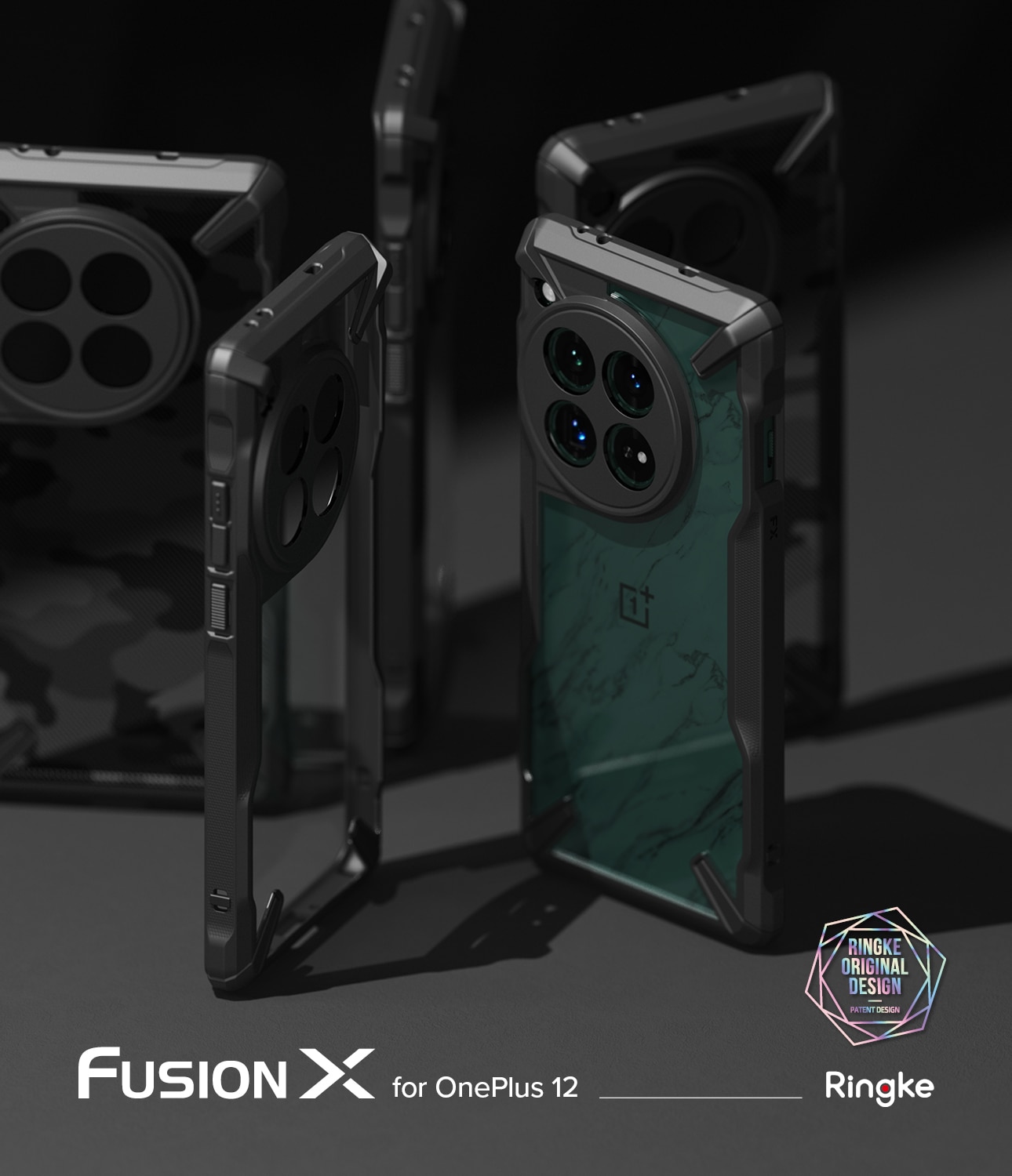 Funda Fusion X OnePlus 12 Camo Black