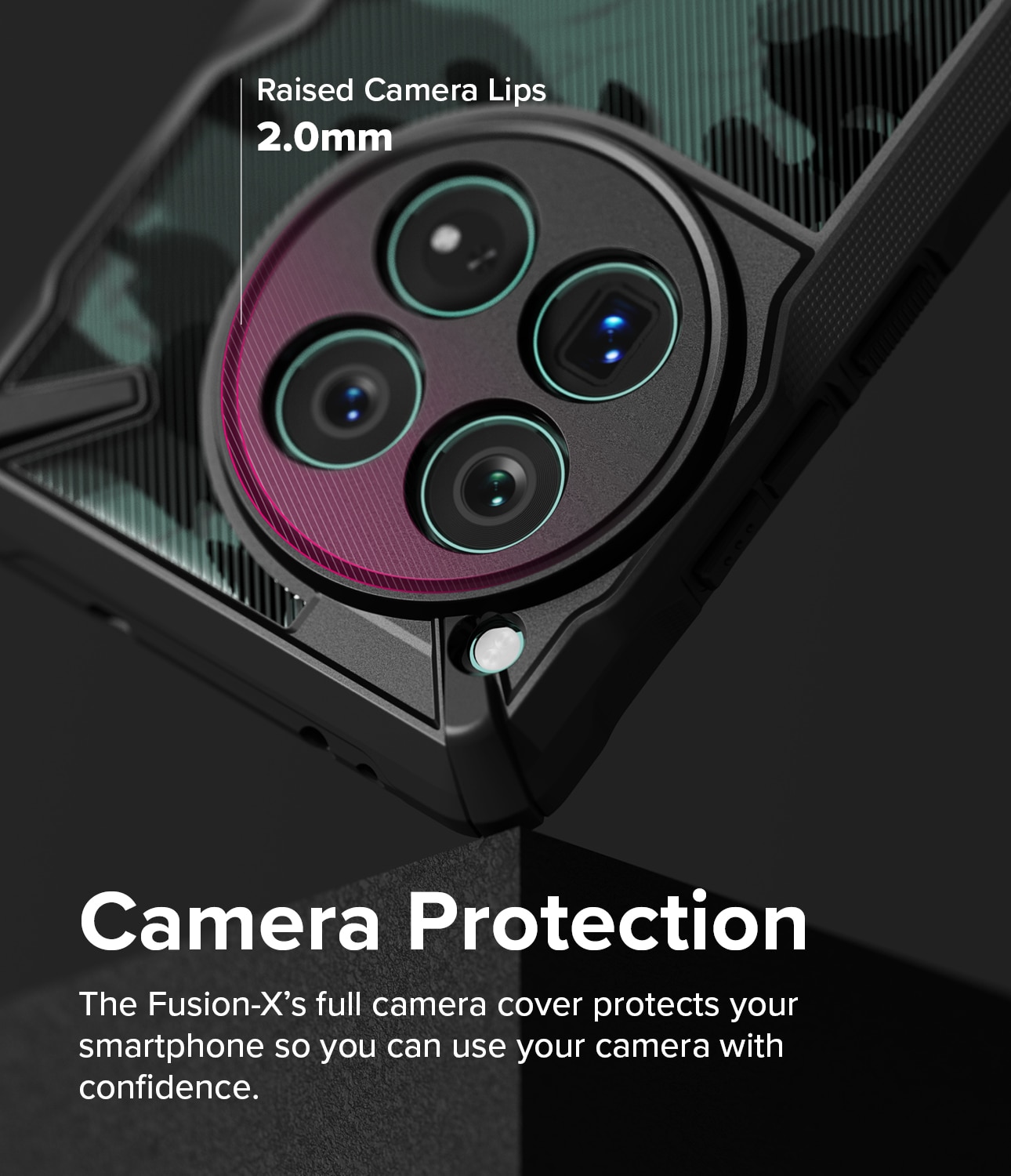 Funda Fusion X  OnePlus 12 Camo Black