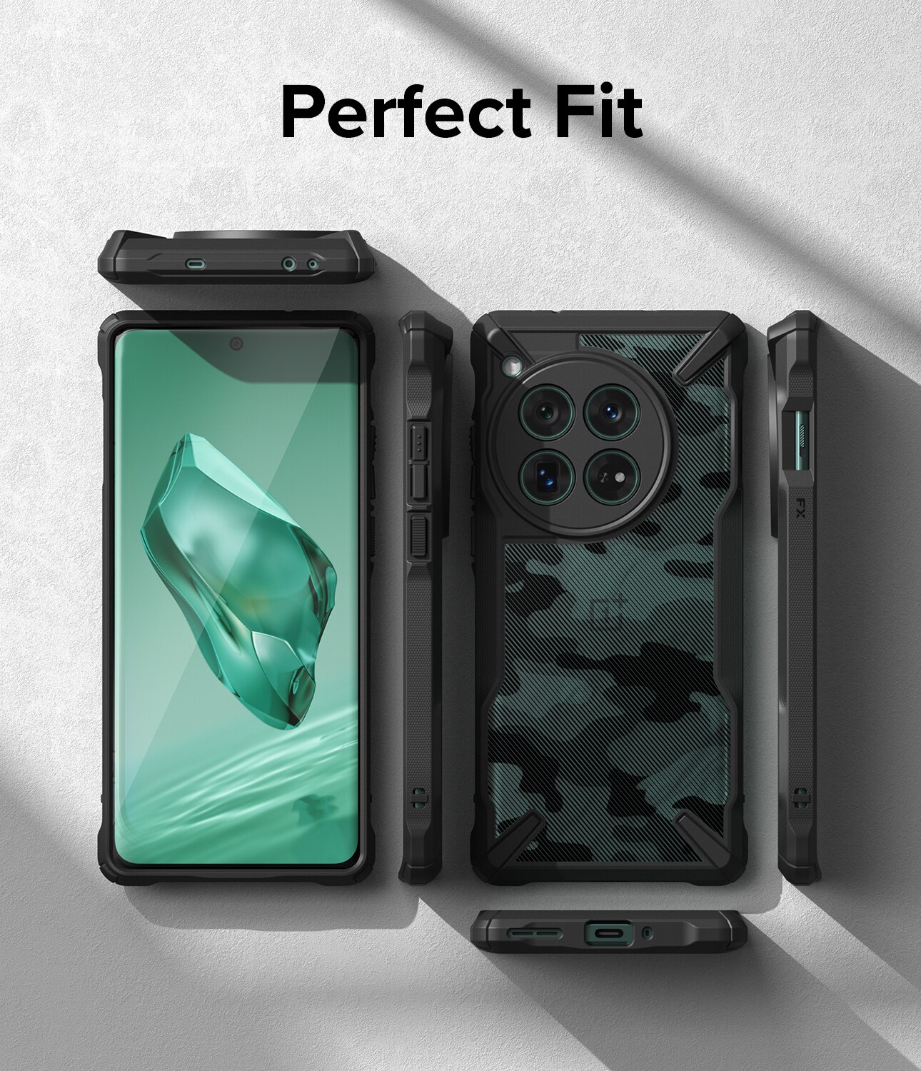 Funda Fusion X  OnePlus 12 Camo Black