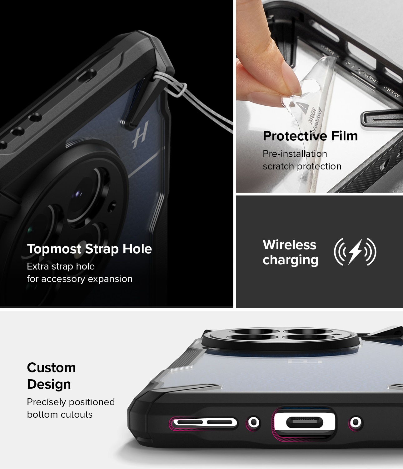 Funda Fusion X  OnePlus 13 Negro