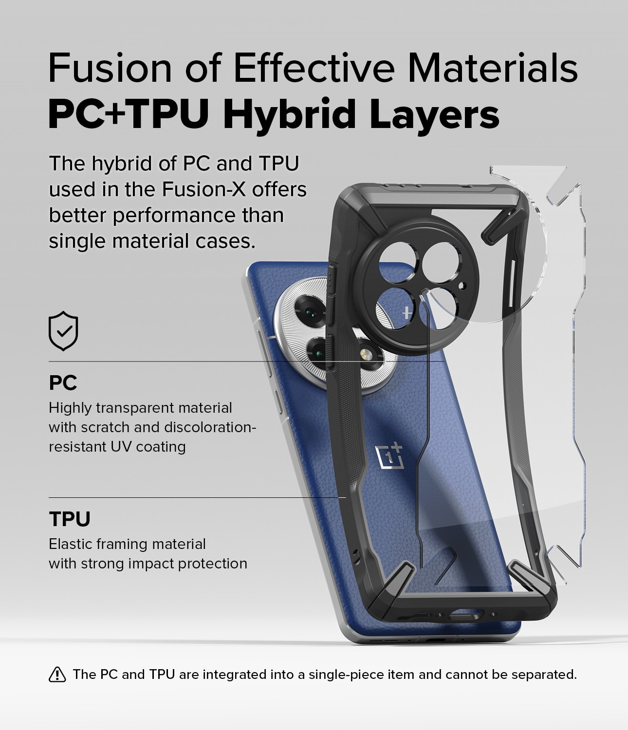 Funda Fusion X  OnePlus 13 Negro