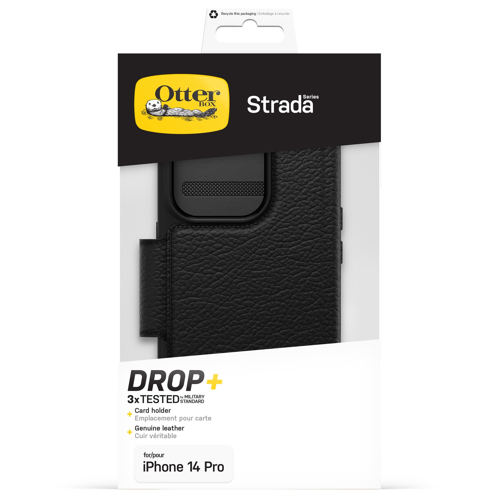 Funda Strada iPhone 14 Pro negro