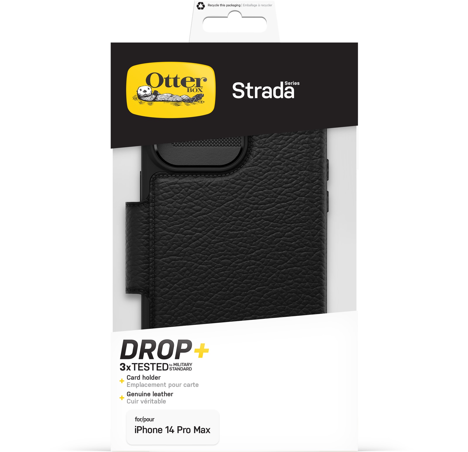 Funda Strada iPhone 14 Pro Max negro