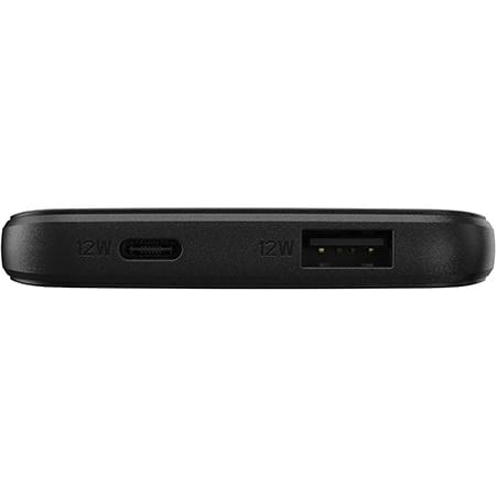 Powerbank 5000 mAh USB-A + USB-C negro