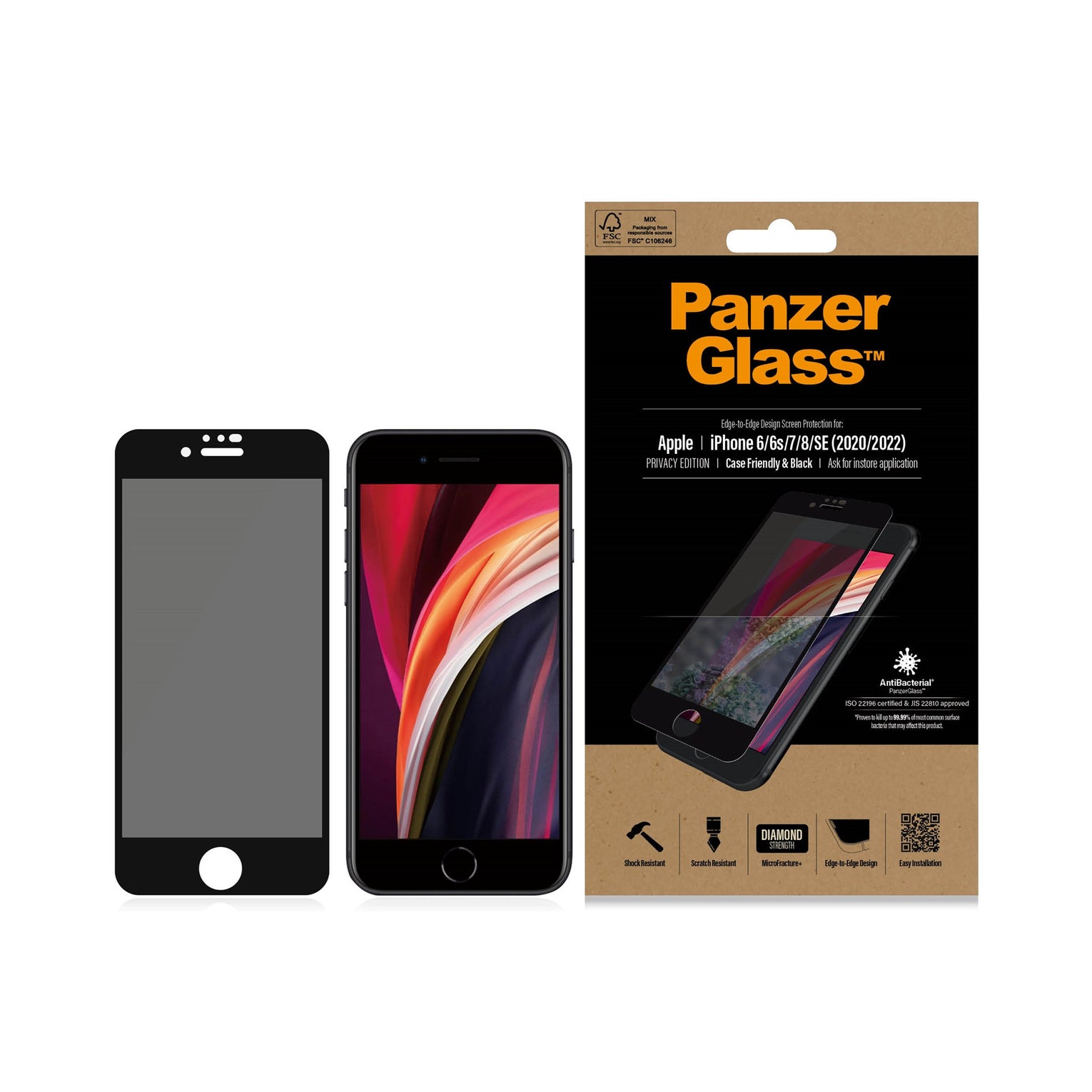 iPhone SE (2022)  Privacy Screen Protector Edge-to-Edge