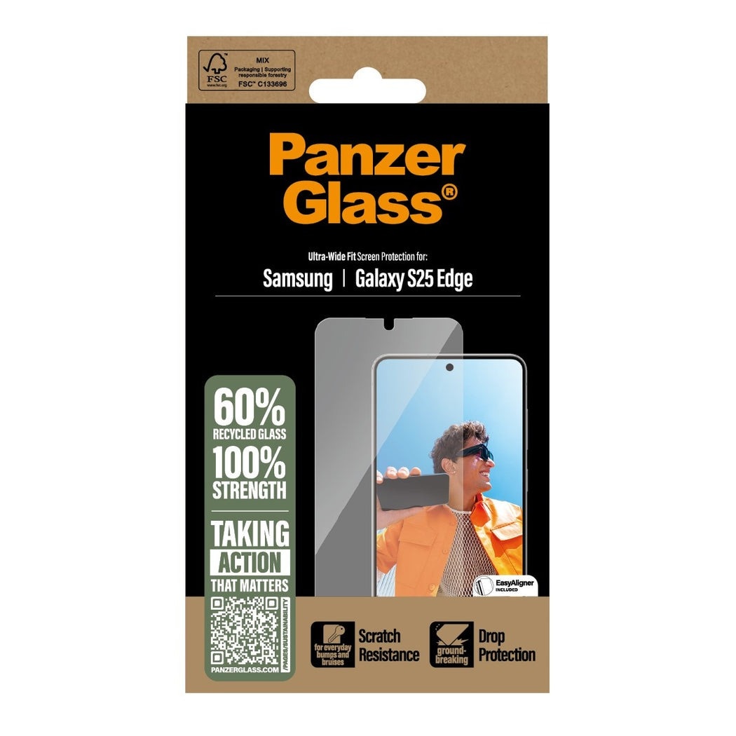 Samsung Galaxy S25 Edge Screen Protector (with EasyAligner) Ultra Wide Fit