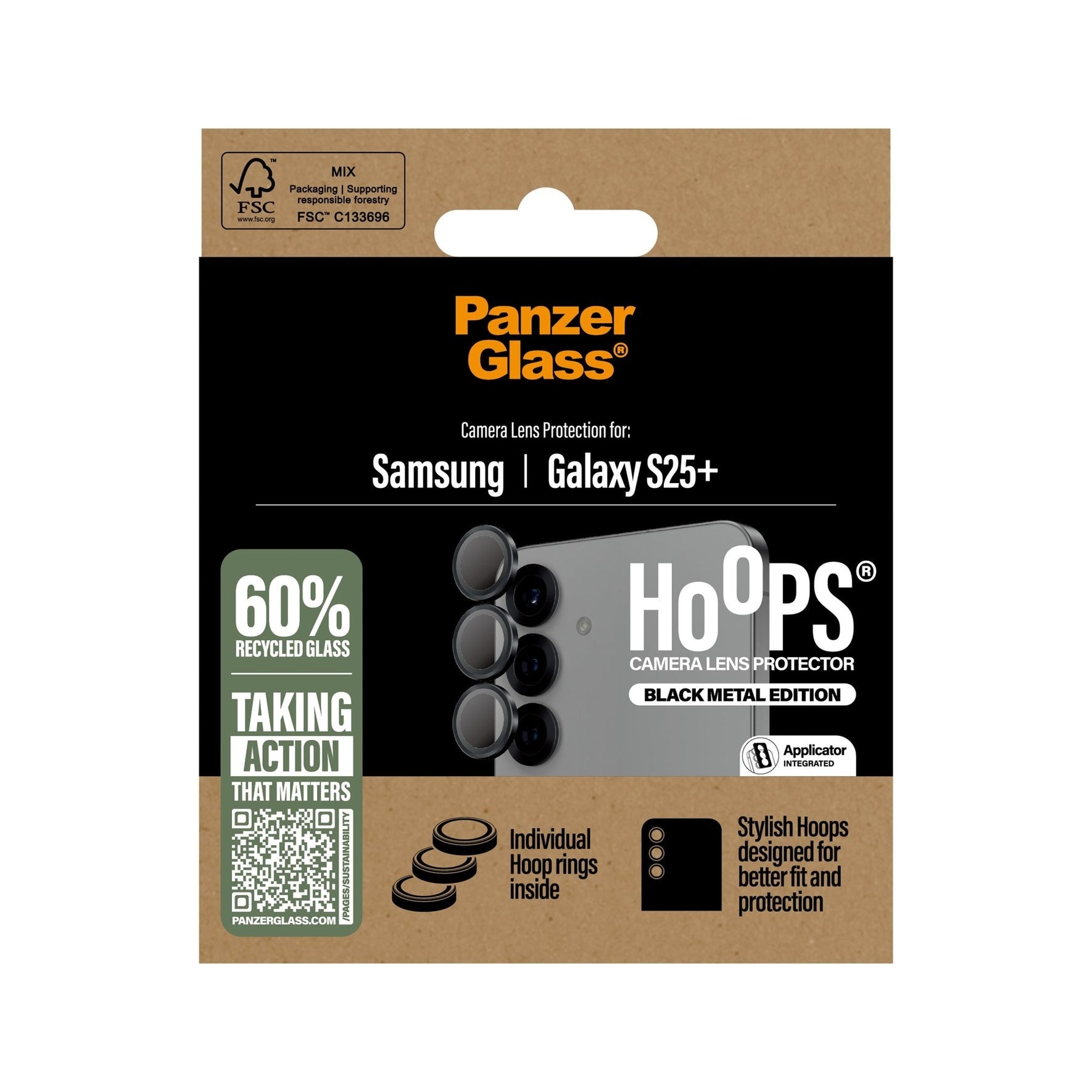 Samsung Galaxy S25 Plus Hoops Camera Lens Protector Negro