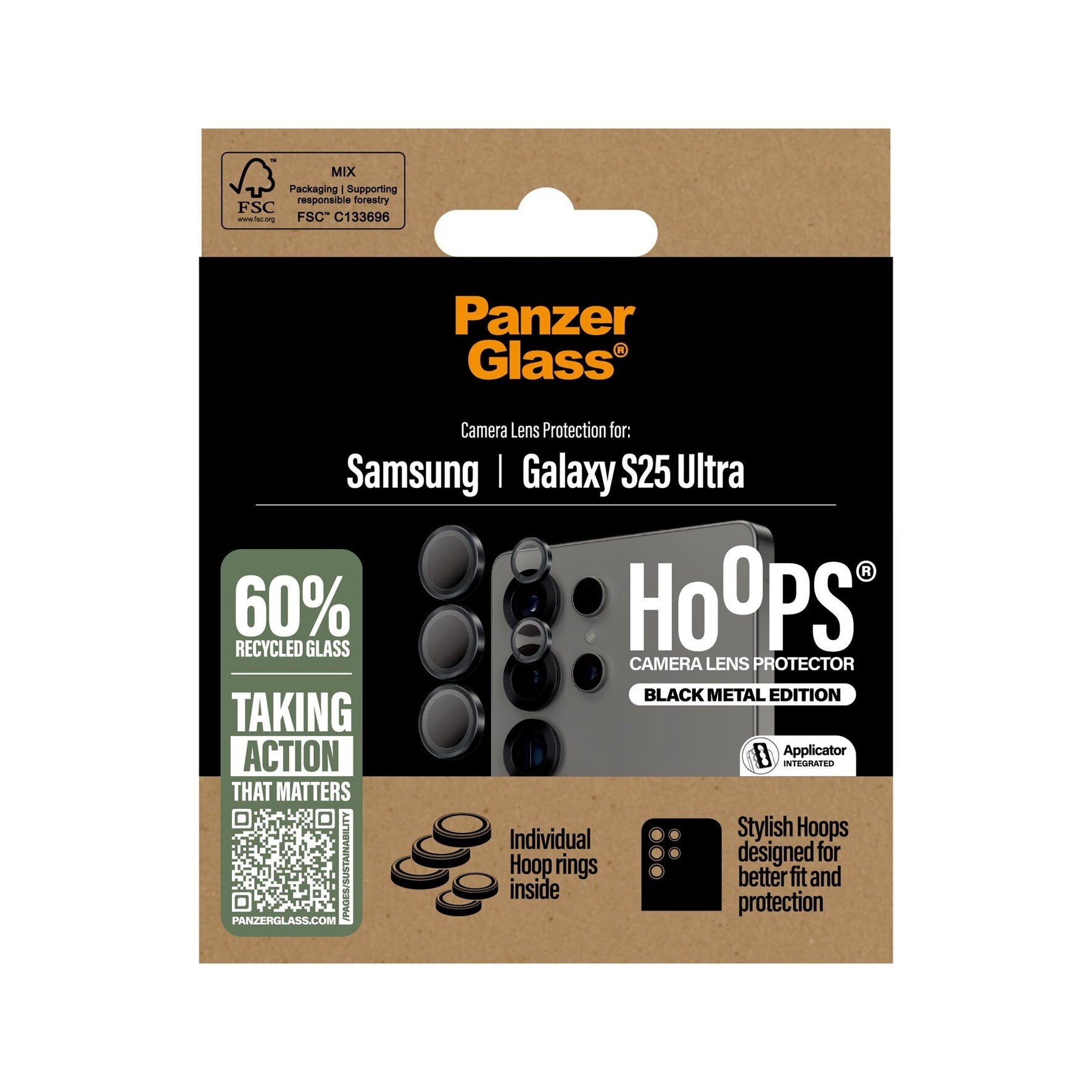 Samsung Galaxy S25 Ultra Hoops Camera Lens Protector Negro