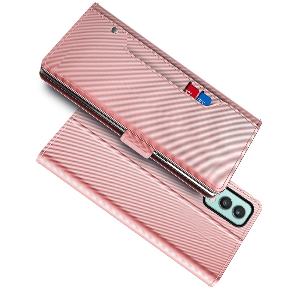 Funda con solapa Espejo OnePlus Nord 2 5G Pink Gold