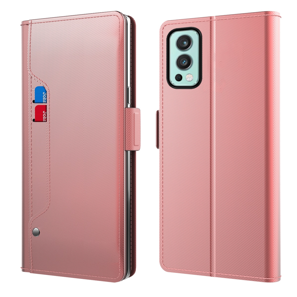 Funda con solapa Espejo OnePlus Nord 2 5G Pink Gold