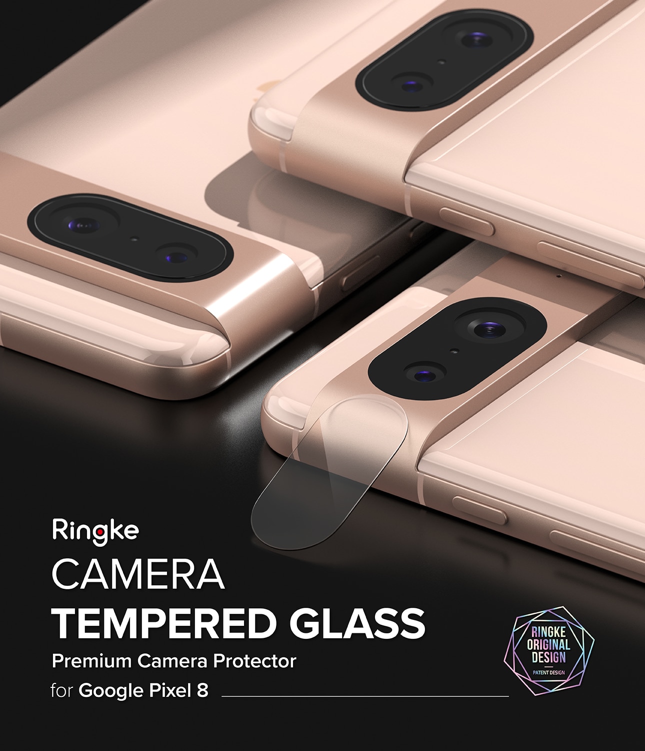 Camera Protector Glass (3-pack) Google Pixel 8 Transparente