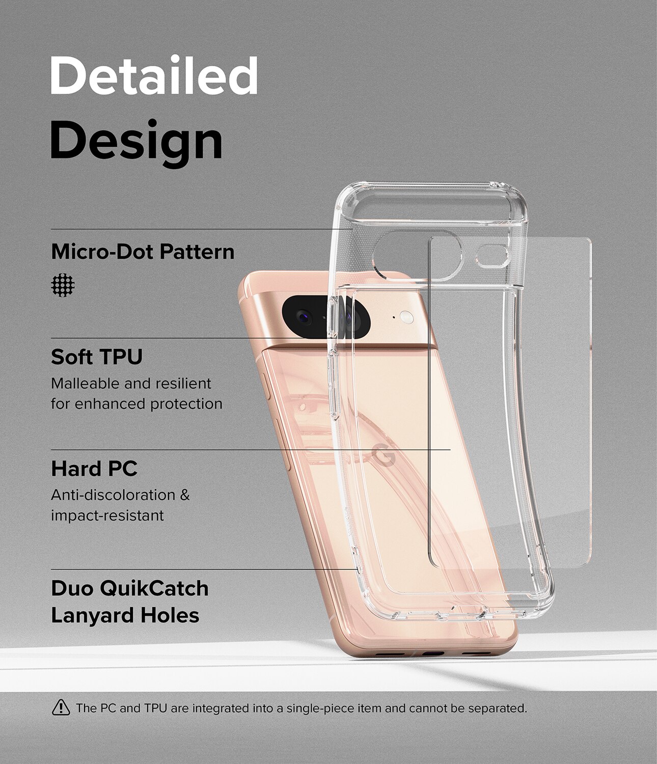 Funda Fusion Google Pixel 8 Transparente