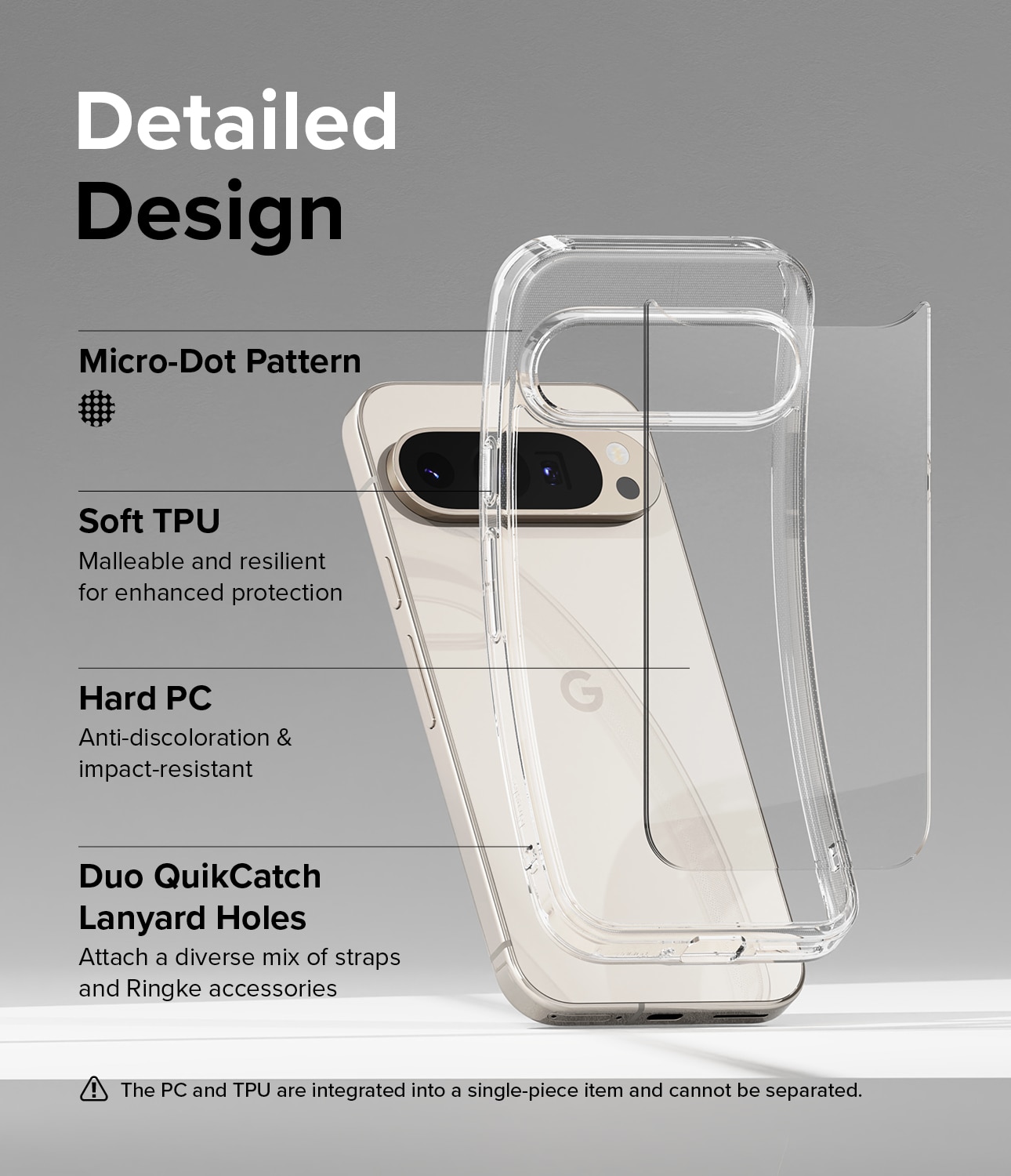 Funda Fusion Google Pixel 9 Transparente