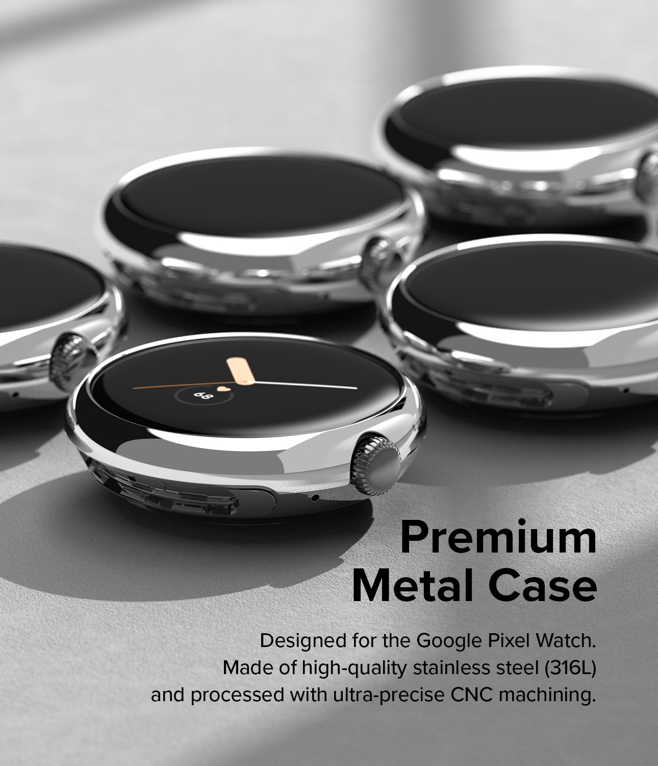 Bezel Styling Google Pixel Watch 2 plata