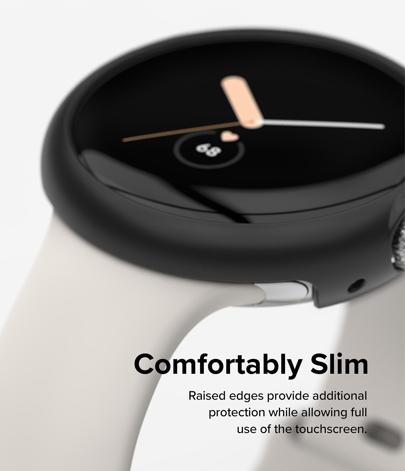 Funda Slim (2 piezas) Google Pixel Watch Matte Black & Clear