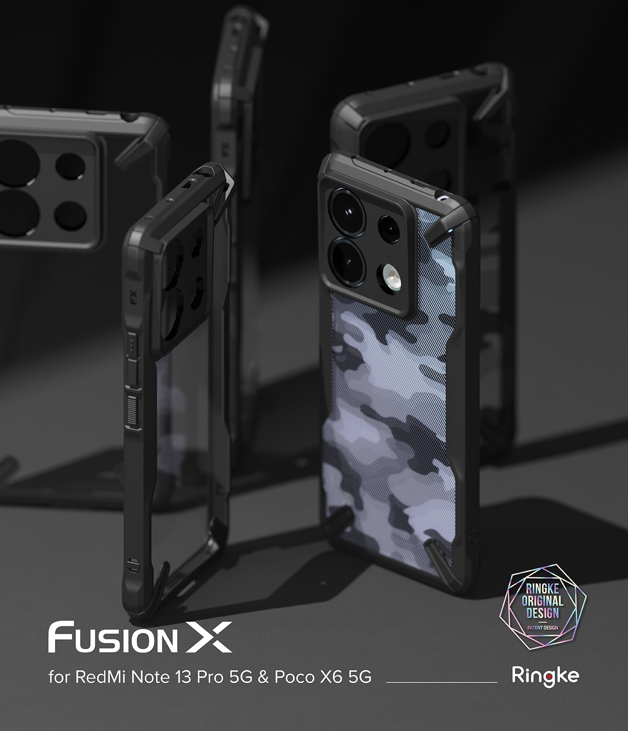 Funda Fusion X Xiaomi Redmi Note 13 Pro negro